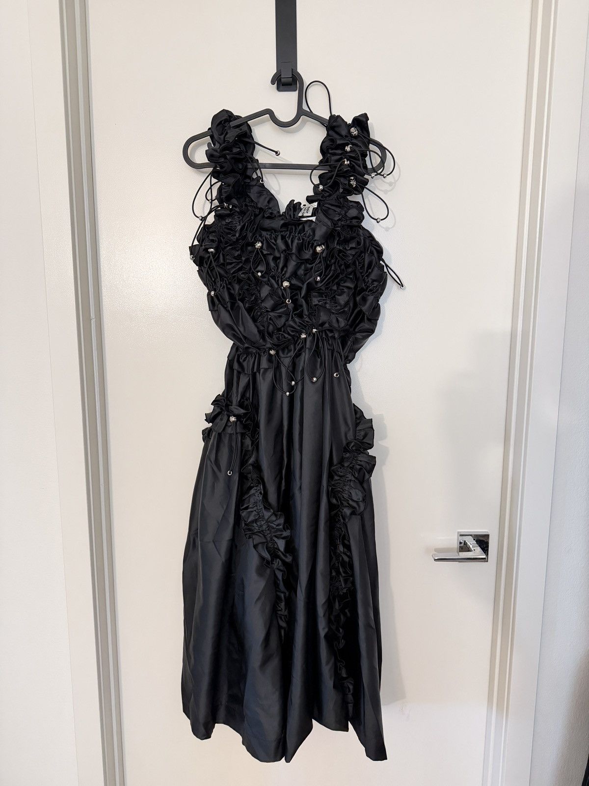 Noir Kei Ninomiya 25FW Drawstring Ruffled Midi Dress Size M / US 6-8 / IT 42-44 - 1 Thumbnail