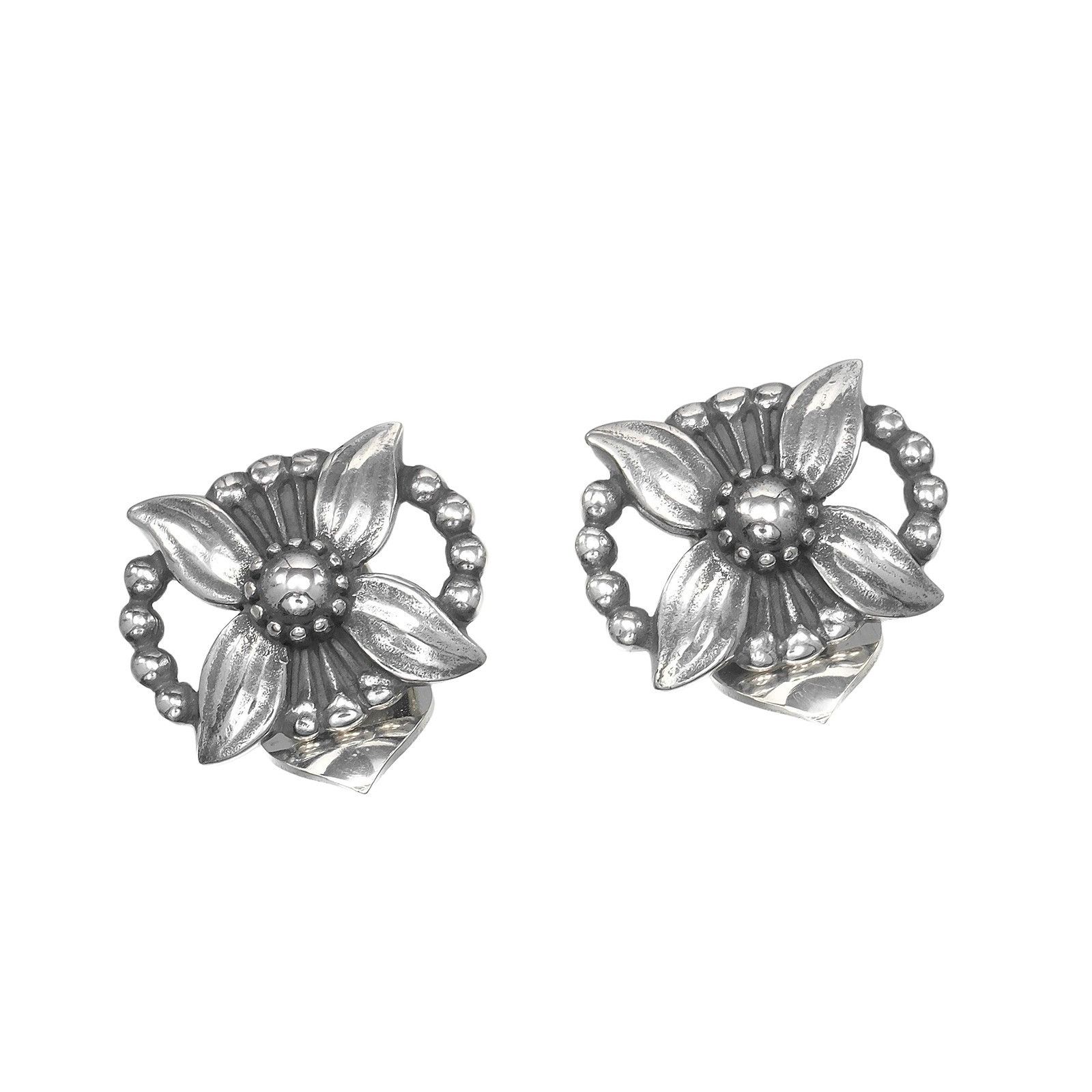 Other Other Georg Jensen Edelweiss Silver 925 Earrings Metal Earrings DUTY FREE for USA Size ONE SIZE - 1 Thumbnail
