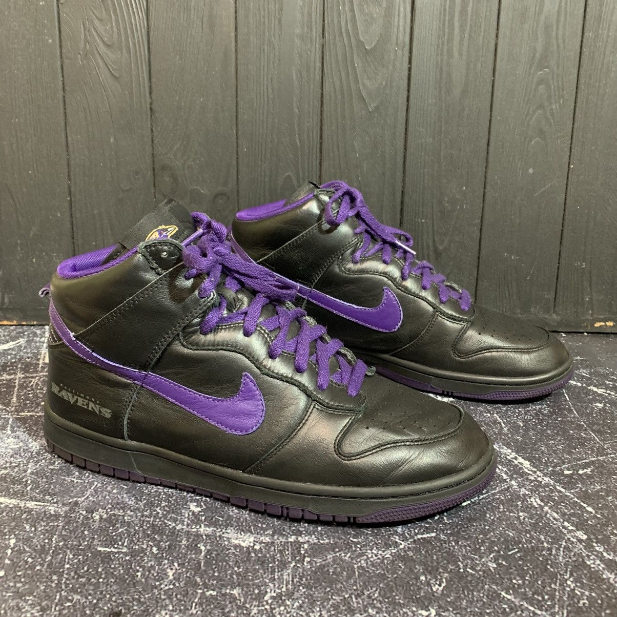 Nike Baltimore Ravens Nike Dunk Men’s Shoes size 11.5 US 45.5 EU Size US 11.5 / EU 44-45 - 3 Thumbnail