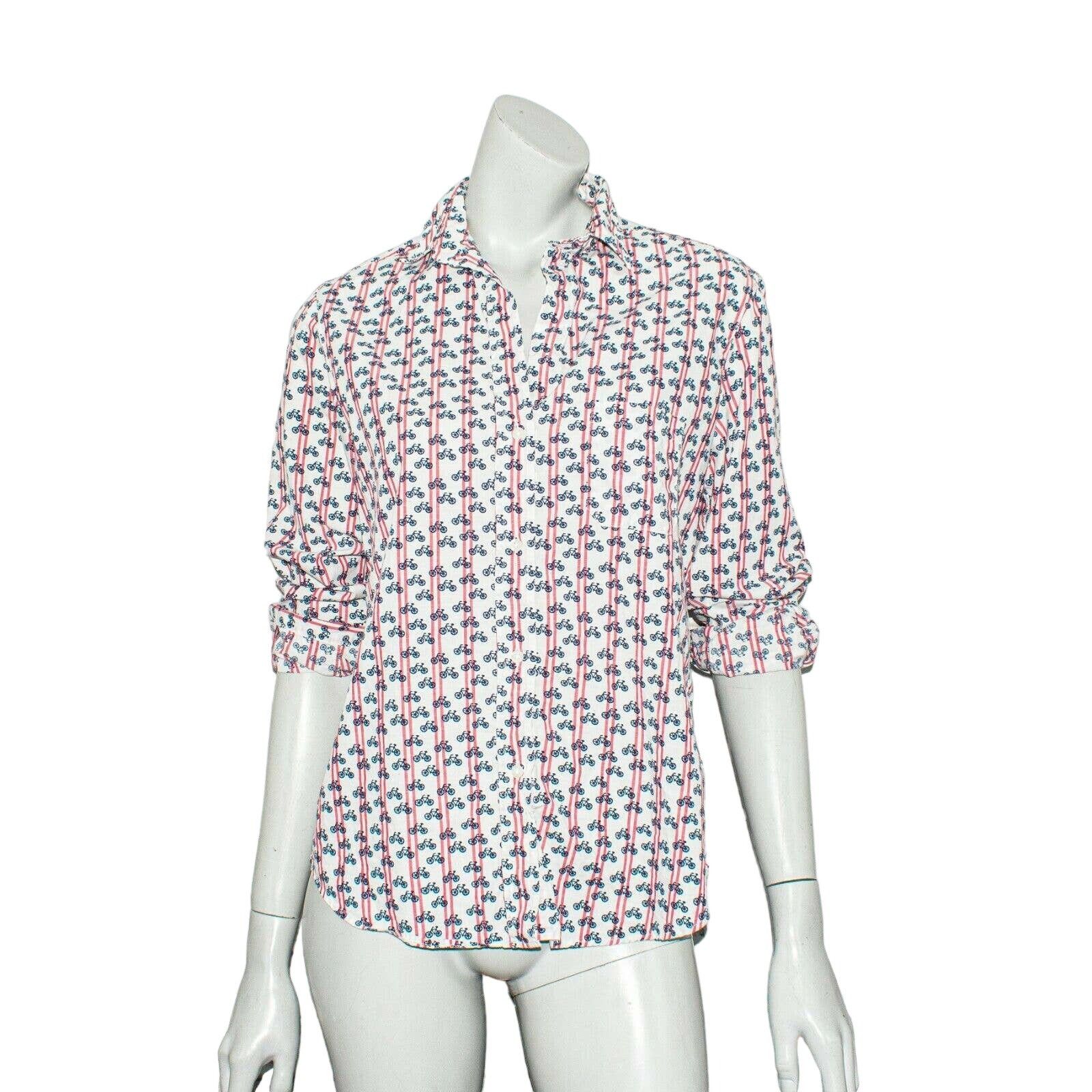 Anthropologie GRAYSON The HERO Bicycles Print Button up Shirt Size M / US 6-8 / IT 42-44 - 4 Thumbnail