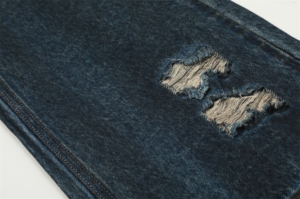 Vintage Retro men's washed distressed loose straight ripped jeans Size US 32 / EU 48 - 4 Thumbnail