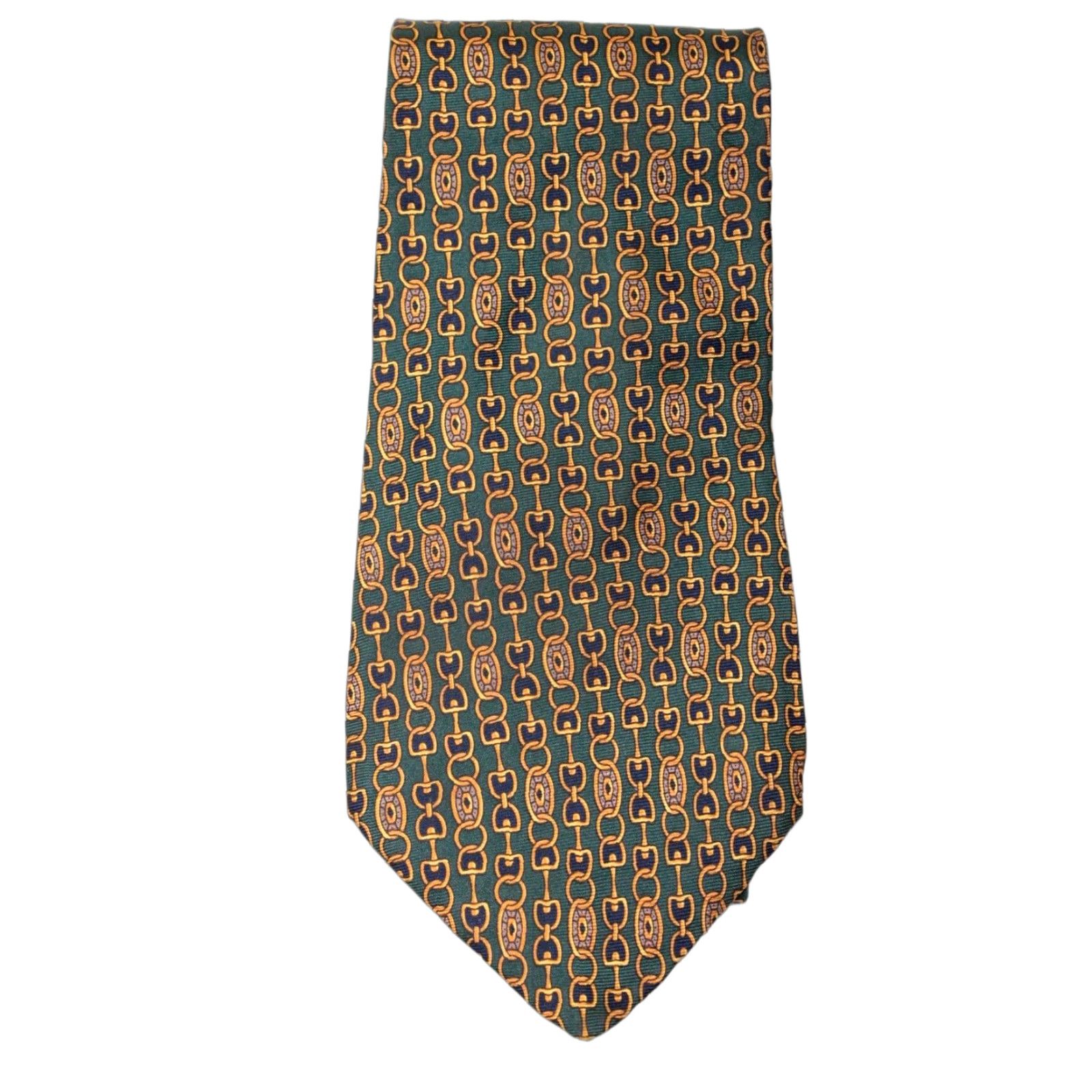 Brooks Brothers Brooks Brothers Maker Necktie Mens Green Horse Bit Silk Tie Preppy USA Silk Tie Size ONE SIZE - 1 Thumbnail