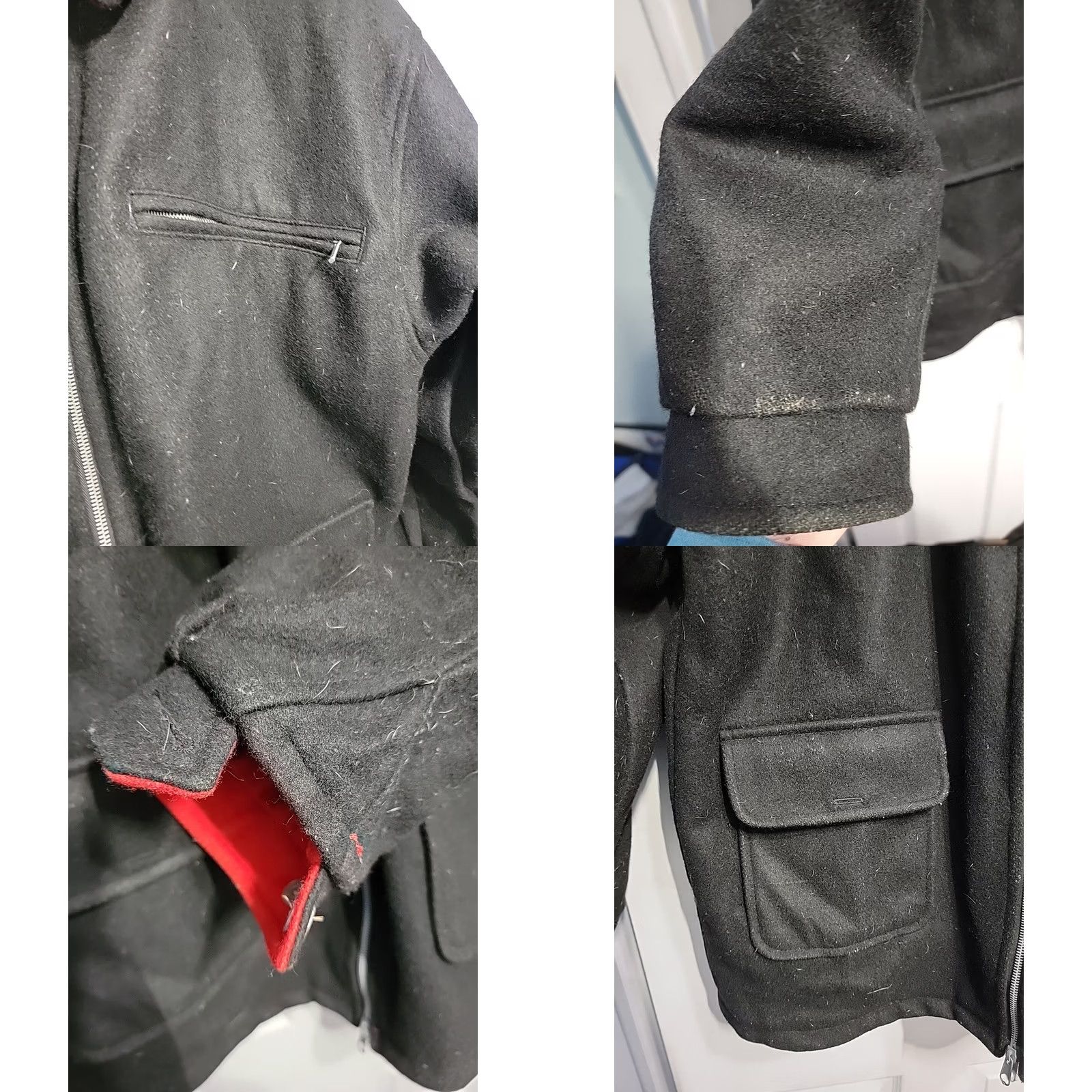 Marlboro VINTAGE Marlboro Jacket Men L Red/Black Reversible Wool Full Zip Collared Pocketed 90s USA Men's L Size US L / EU 52-54 / 3 - 9 Thumbnail