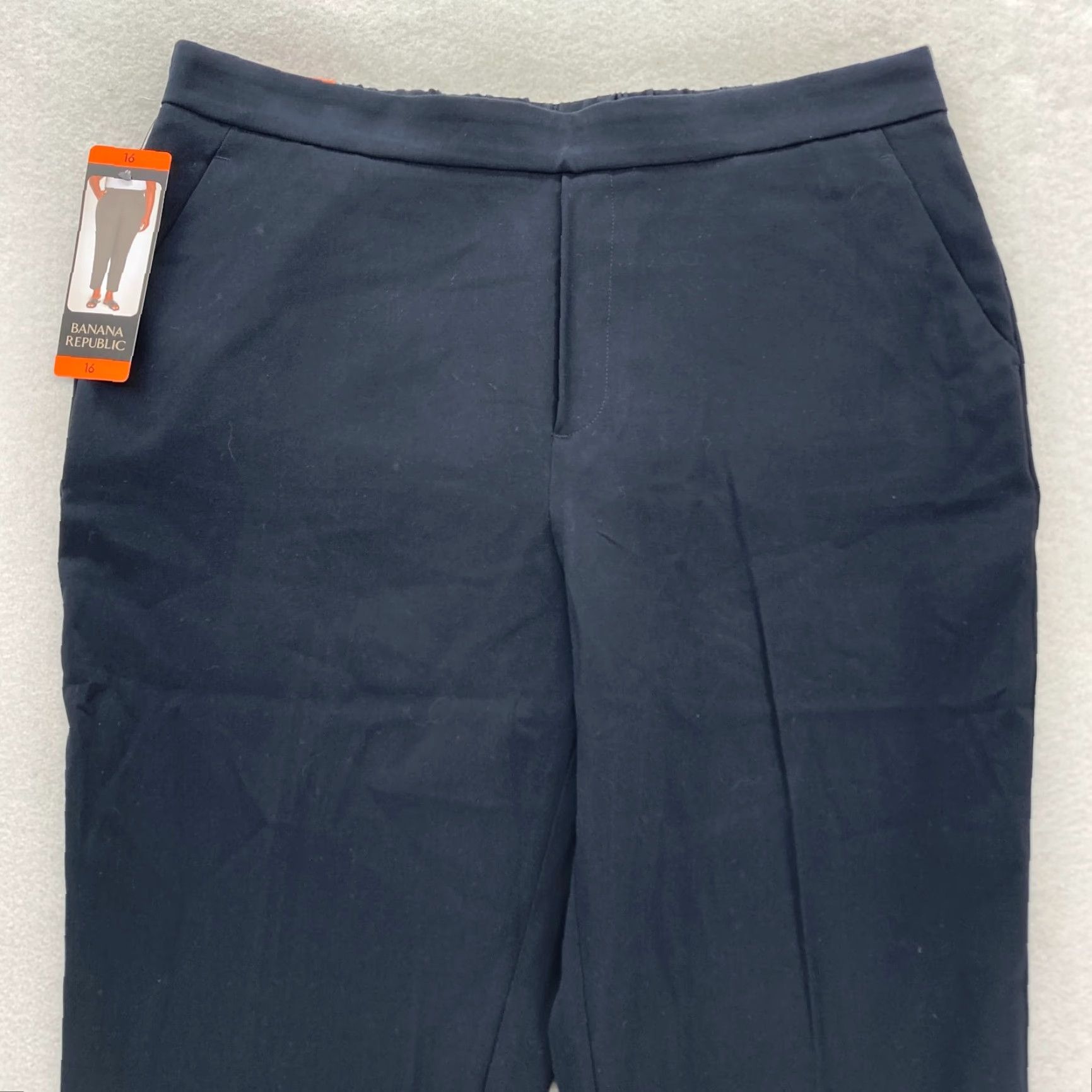 Banana Republic Banana Republic Tapered Pull On Pants Women's 16 Black Stretch Casual Preppy Size 38" / US 16 / IT 52 - 2 Thumbnail