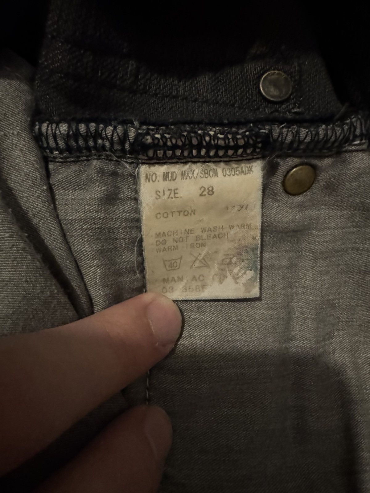 If Six Was Nine Black Mudmax Denim Size US 30 / EU 46 - 3 Thumbnail