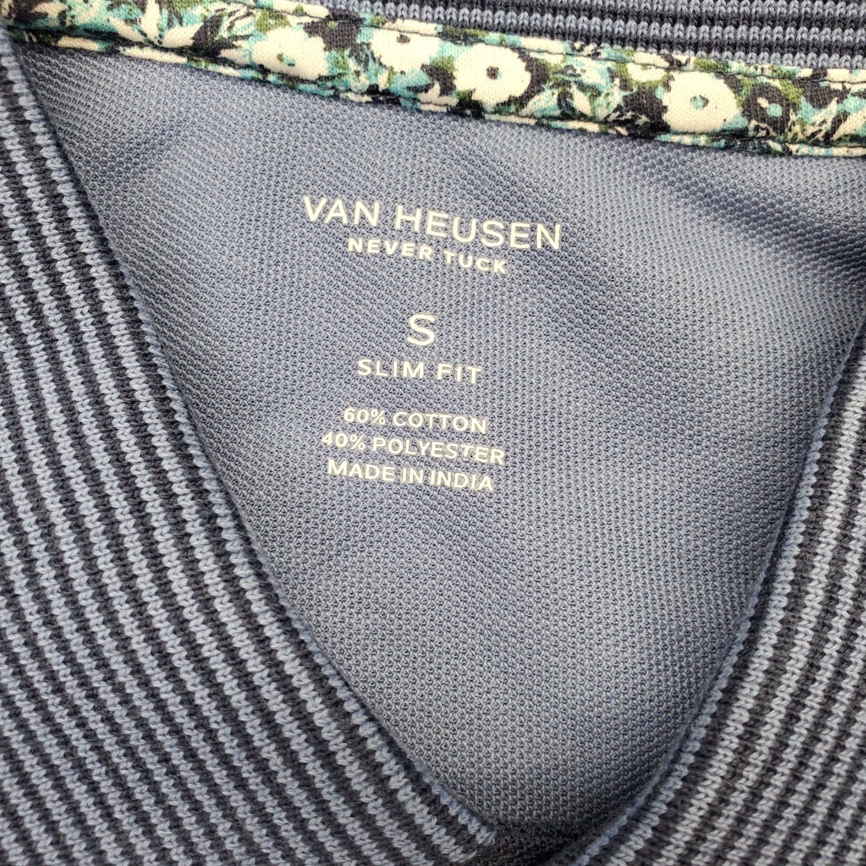 Van Heusen Van Heusen Polo Shirt Mens S Blue Collared Easy Care Stretch NWT Regular Shirt Size US S / EU 44-46 / 1 - 5 Thumbnail