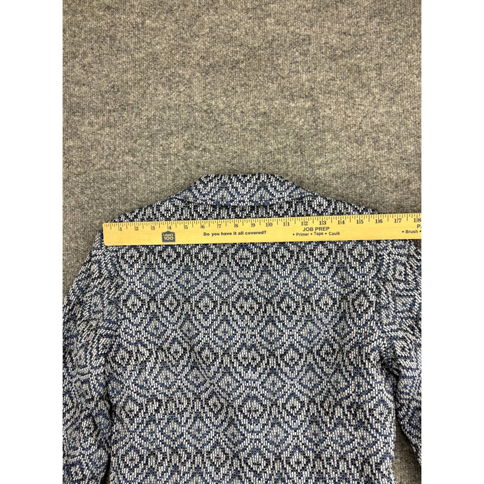 Pendleton Pendleton Blazer Womens 12 Blue Geometric 3 Button Lined Career Jacket Workwear Shirt Size XL / US 12-14 / IT 48-50 - 8 Thumbnail