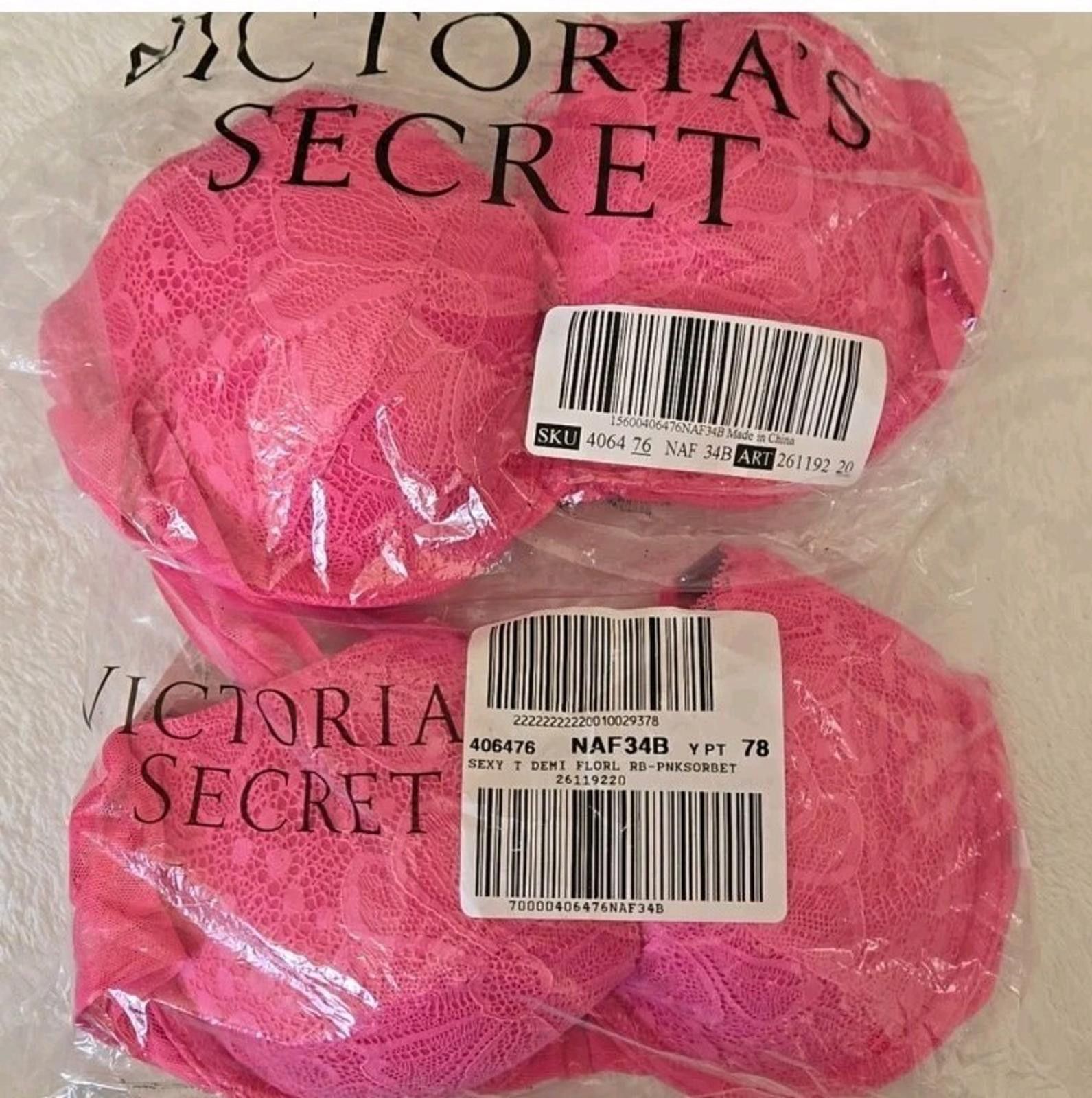 Other Lot Of 2 Victoria’s Secret T-Shirt Wireless Lace Bra Sz 34B Size ONE SIZE - 2 Thumbnail