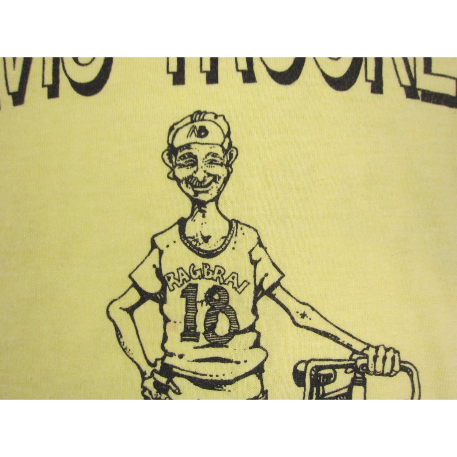 Vintage VINTAGE Ragbrai Shirt Mens L Yellow 80s School Davis Trucker Cotton Polyester Jersey T-Shirt Platinum Plus Size US L / EU 52-54 / 3 - 3 Thumbnail