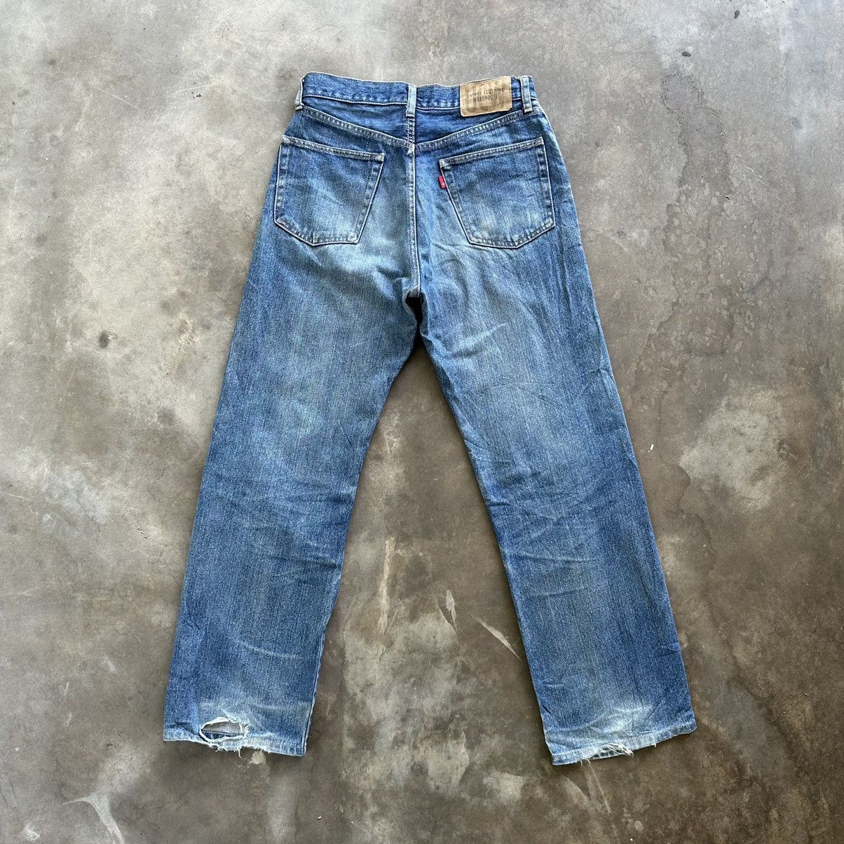 Japanese Brand Vintage Japanese Distressed Faded Denim Jean Pant W29 Size US 29 - 9 Thumbnail