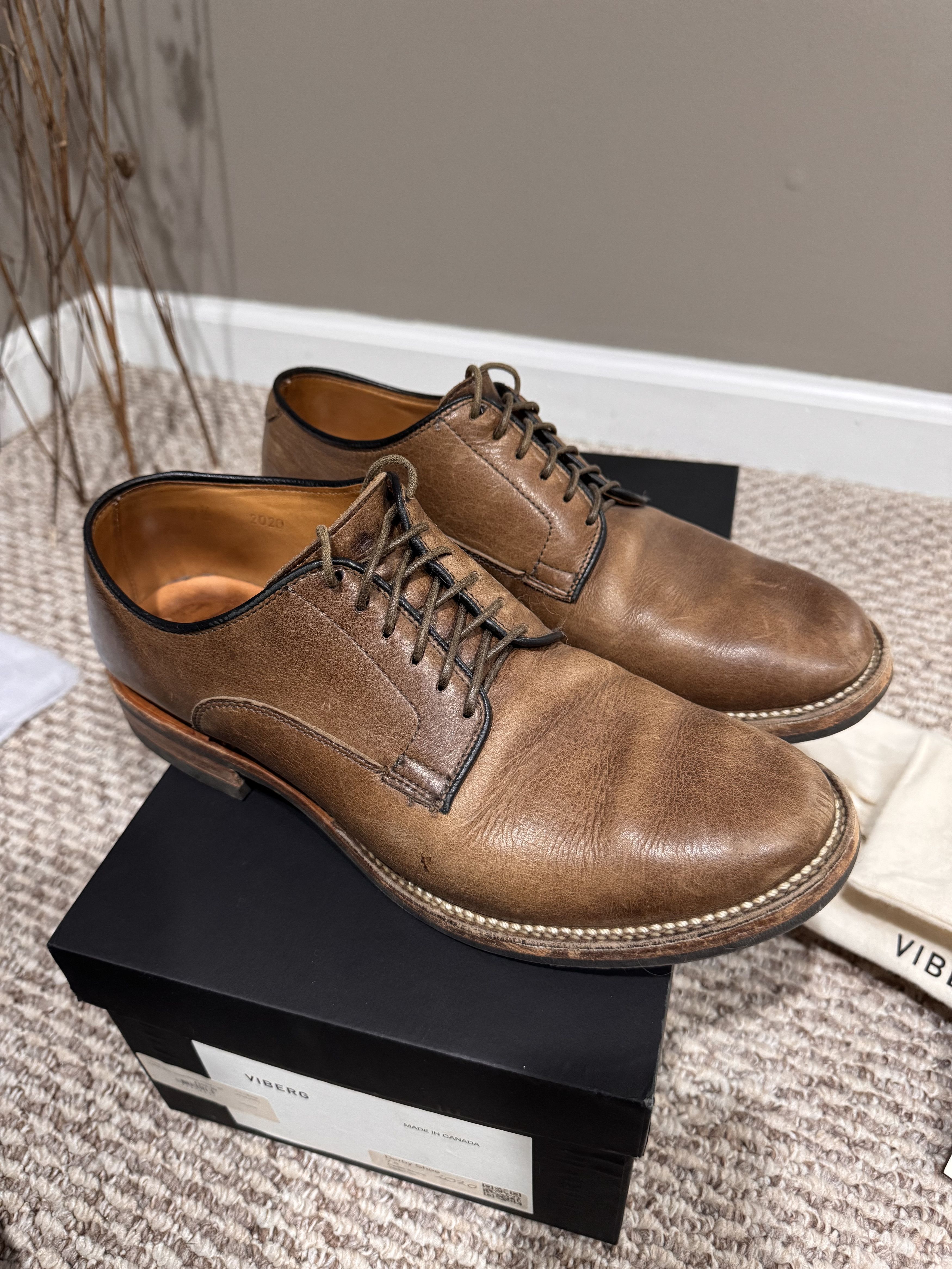 Viberg Derby Shoe Stone Oiled Calf Size US 7.5 / EU 40-41 - 6 Thumbnail