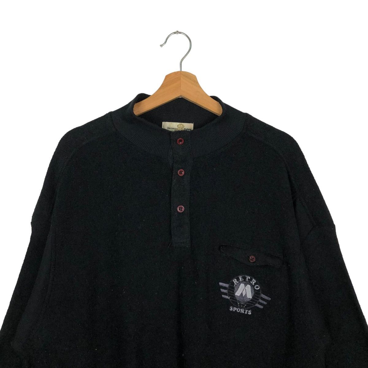 Japanese Brand 🔥VINTAGE COLLEGE SWEATSHIRT COLLAR RETRO SPORTS BIG LOGO Size US L / EU 52-54 / 3 - 2 Thumbnail
