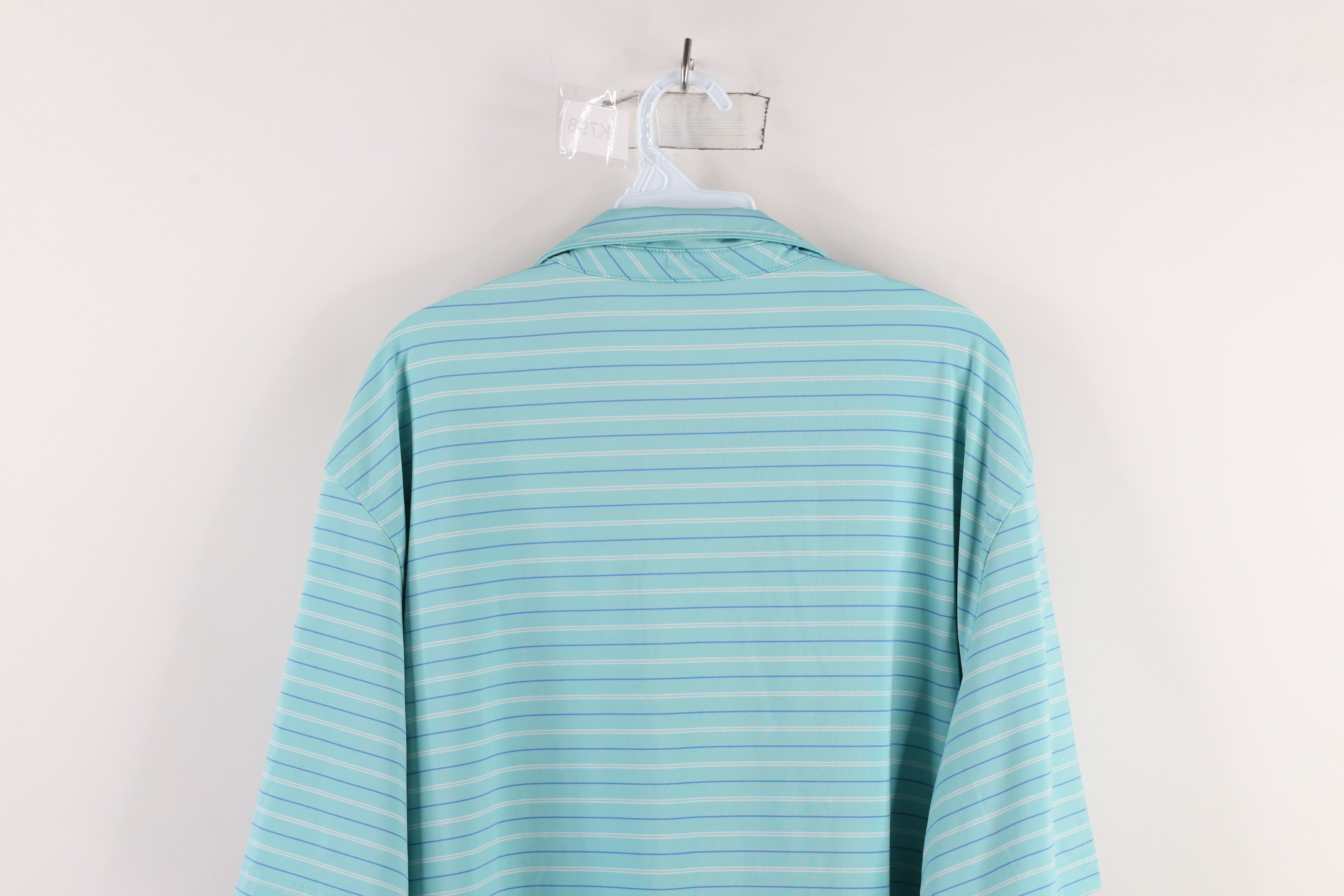 Vineyard Vines × Vintage Vineyard Vines Logo Performance Knit Striped Golf Polo Shirt Size US XXL / EU 58 / 5 - 9 Thumbnail