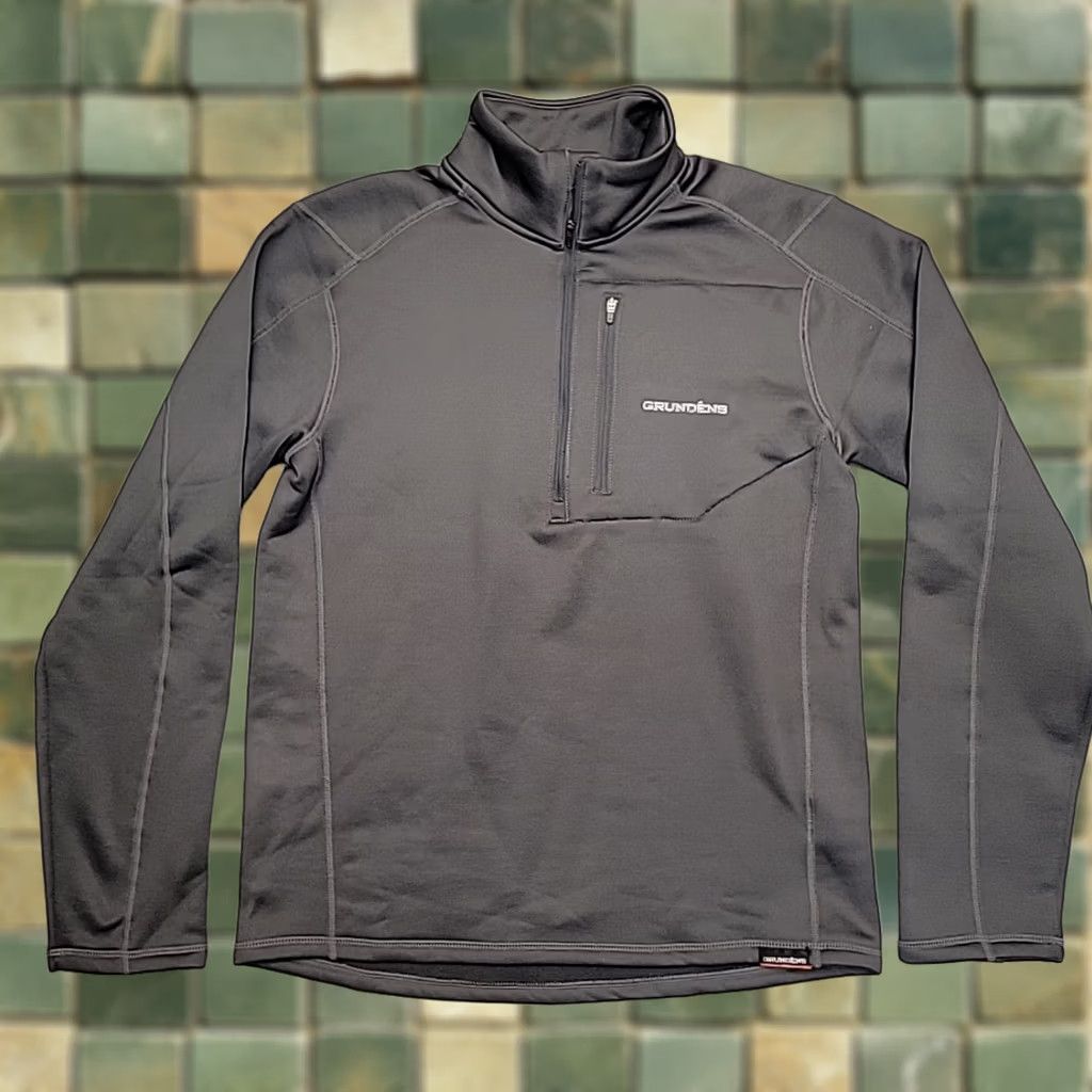 Layer 8 Grundens Shirt Mens M Gray 1/4 Zip Pullover Mid Layer Performance Fishing Fleece Shirt Size US M / EU 48-50 / 2 - 1 Thumbnail