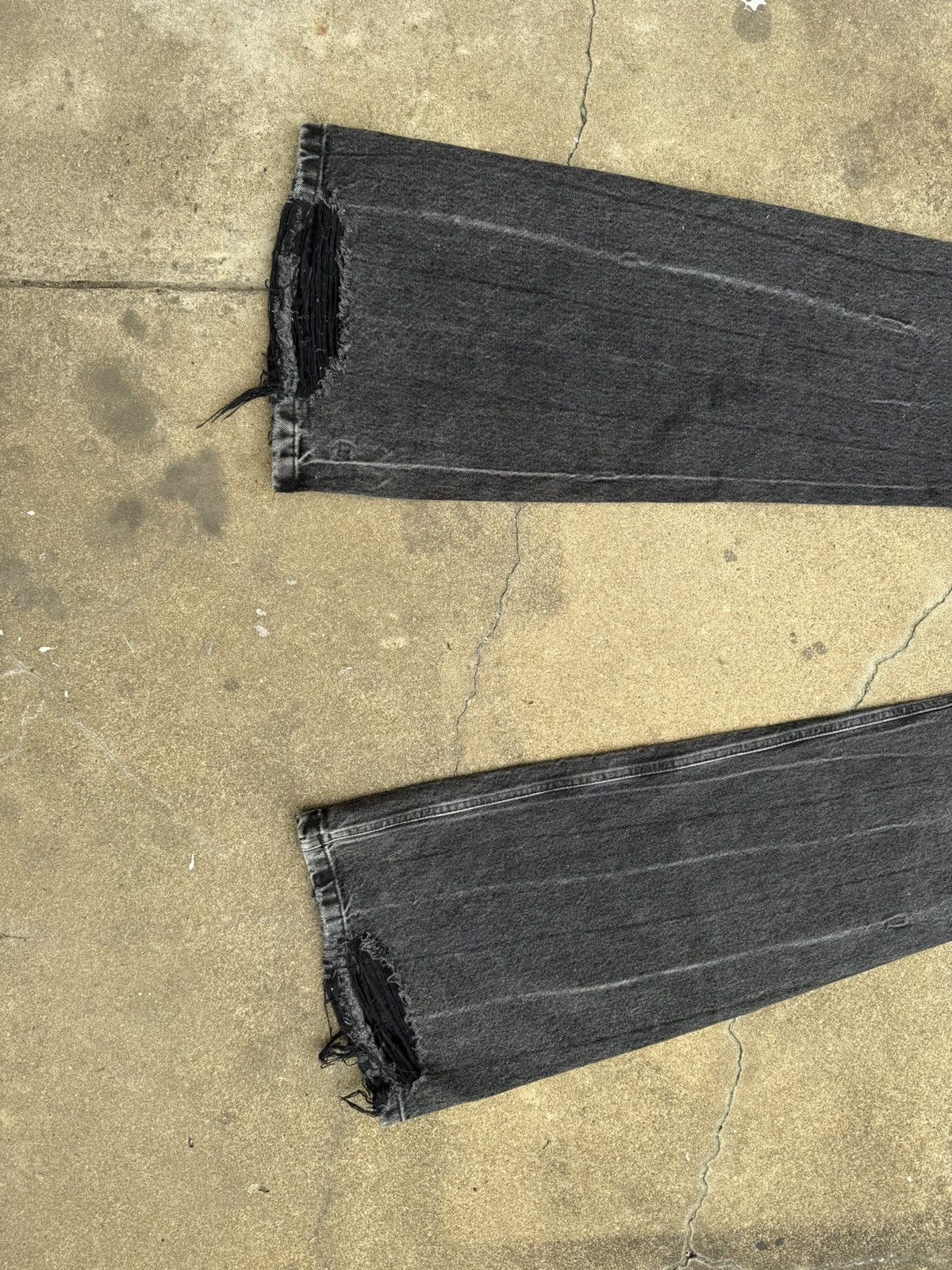 Balenciaga FW22 Lost Tape Flared Black Denim Size US 33 - 9 Thumbnail