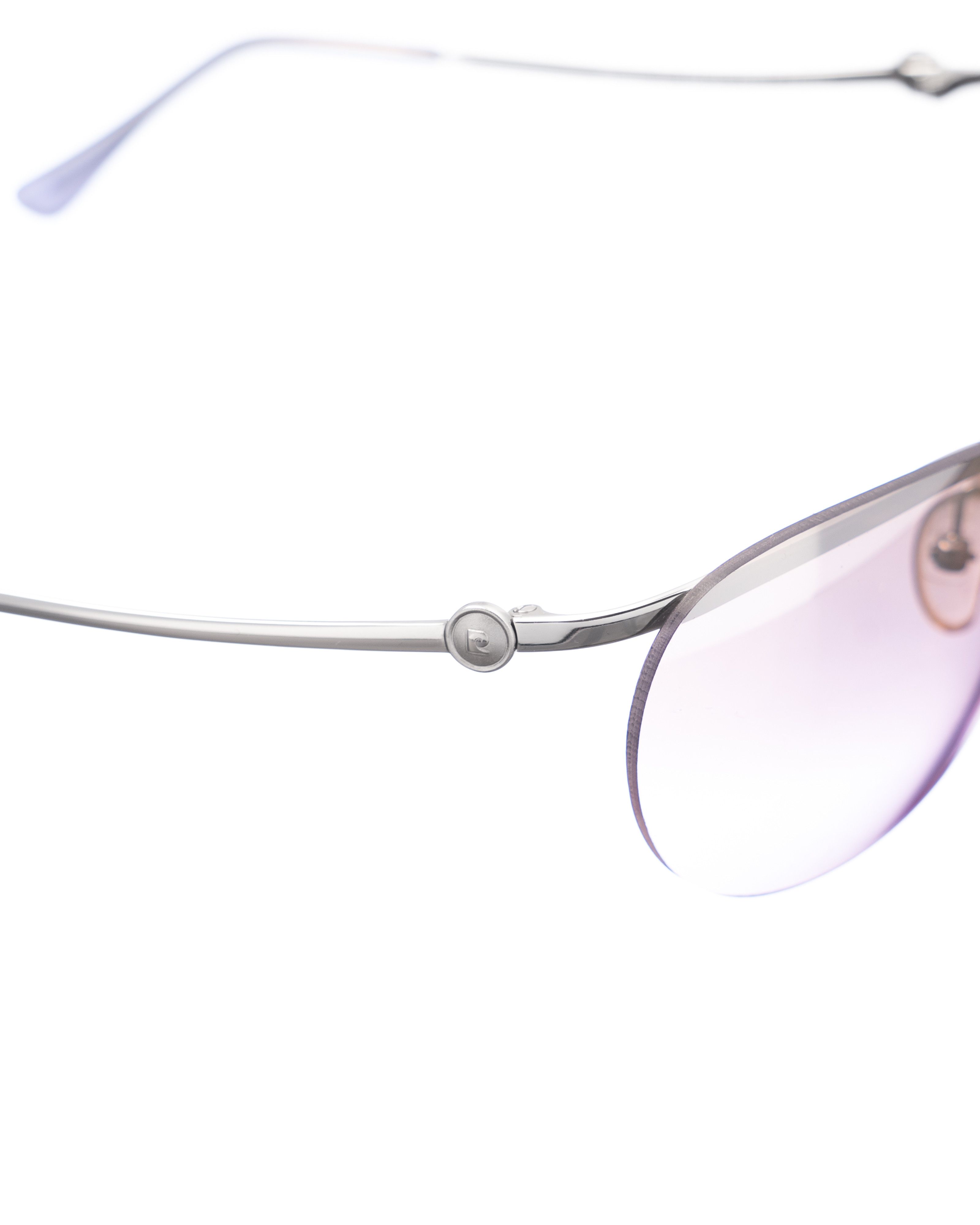 Pierre Cardin Pierre Cardin 00s Violet Silver Rimless Sunglasses Size ONE SIZE - 3 Thumbnail