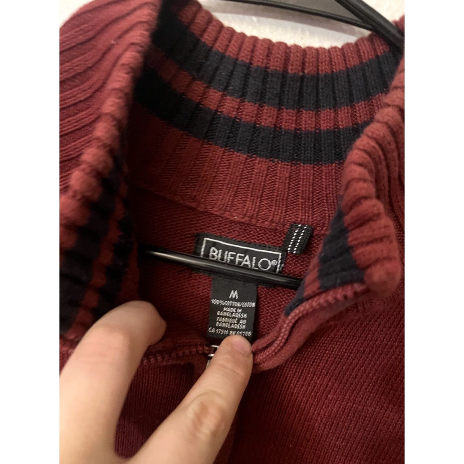 Buffalo David Bitton Buffalo David Bitton Sweater Mens M Red Mock Neck 1/4 Zip Long Sleeve Pullover Knit Size US M / EU 48-50 / 2 - 2 Thumbnail