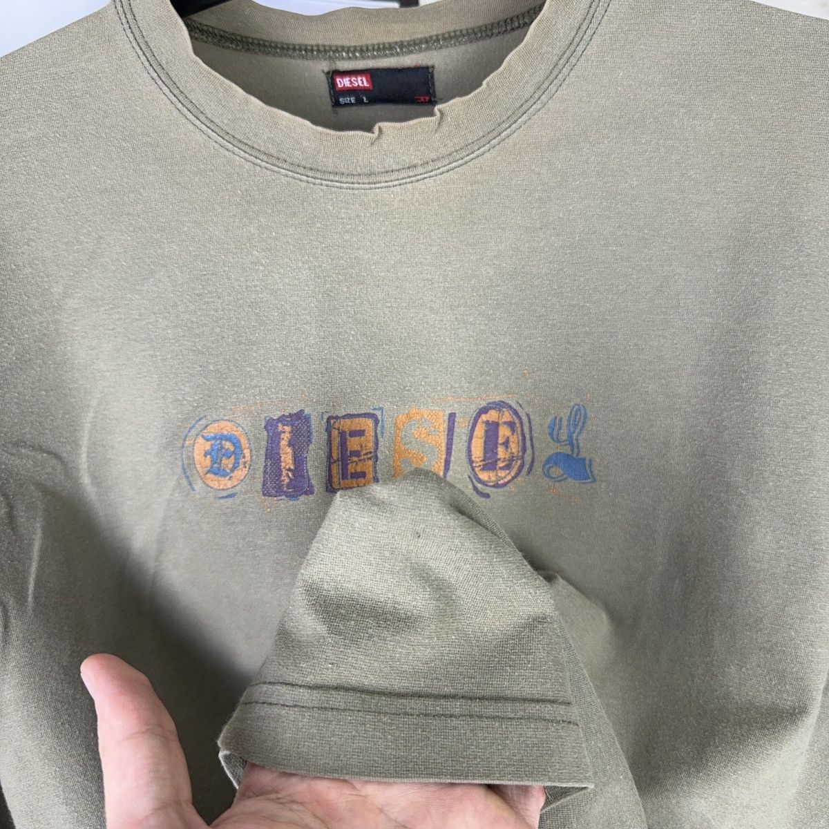 Diesel Vintage Diesel Longsleeve Archive Centre Khaki Avant Garde Size US L / EU 52-54 / 3 - 15 Thumbnail