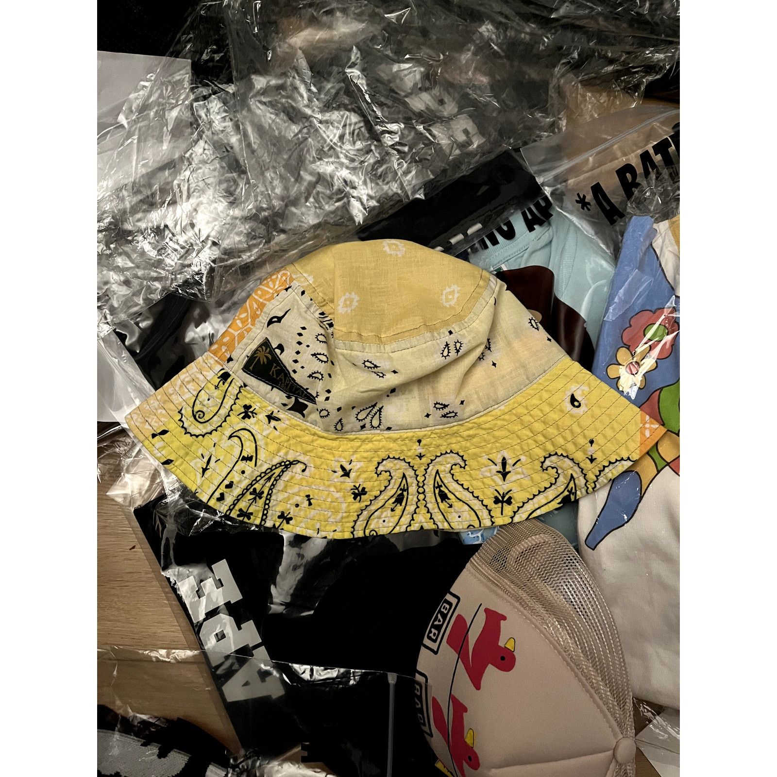 Kapital Bandana Patchwork Bucket Hat (Long Brim)