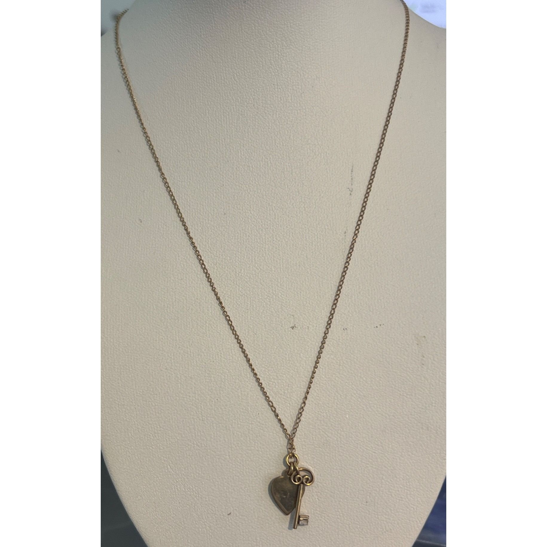 Other Vintage Winard 1/20 12kt GF Necklace Heart Key Pendant 16" C Size ONE SIZE - 1 Thumbnail