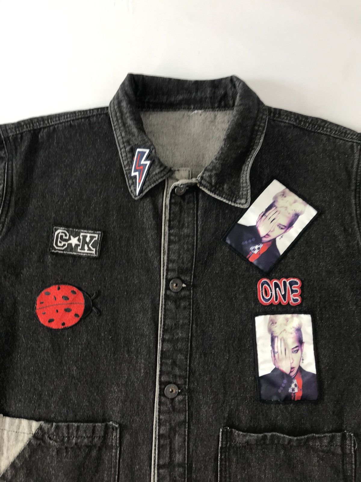 Japanese Brand Black Denim Jacket Trucker Patches Hemline Style Printed Size US M / EU 48-50 / 2 - 4 Thumbnail