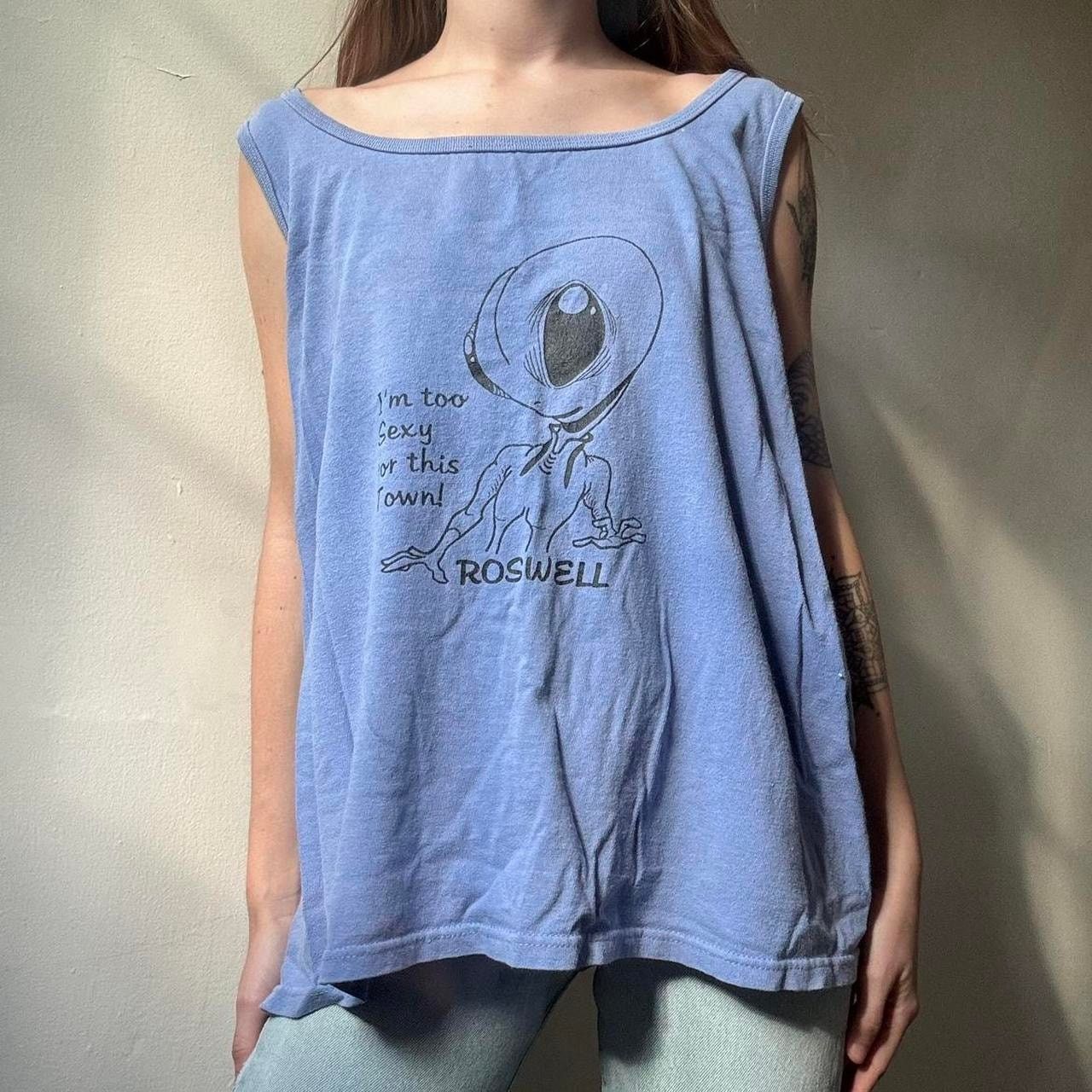 Other Vintage Roswell Alien Tank Top Sexy XL New Mexico Y2K UFO Size US XL / EU 56 / 4 - 2 Thumbnail