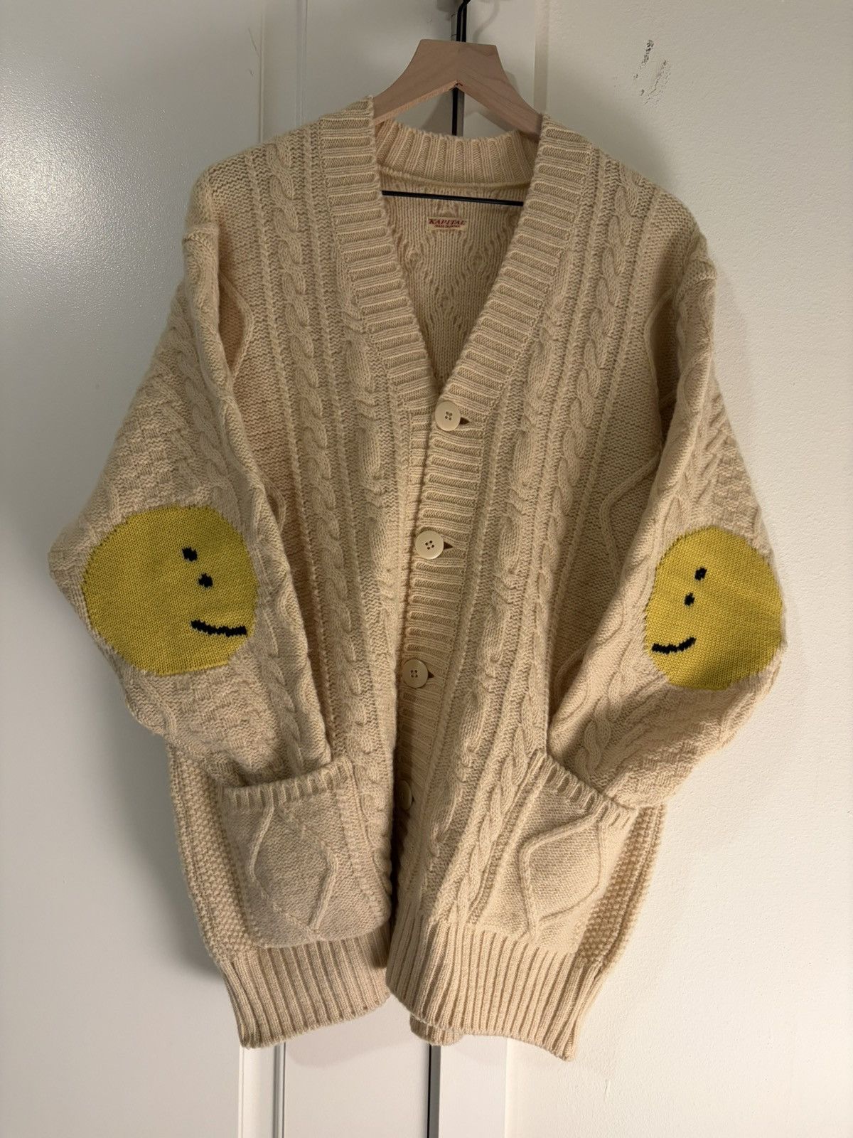 Kapital Smiley Patch Sweater | Grailed
