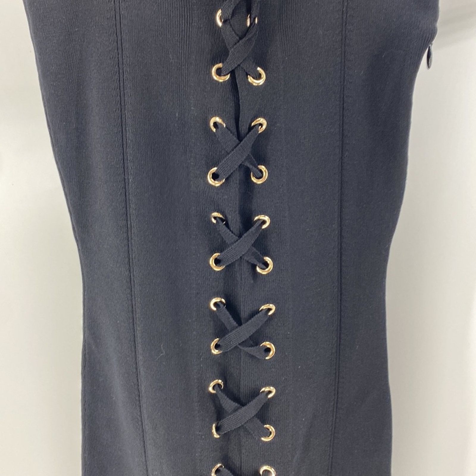 Michael Kors Michael Kors mini ribbed gold accent lace up front black Size XXS / US 00 / IT 34 - 6 Thumbnail