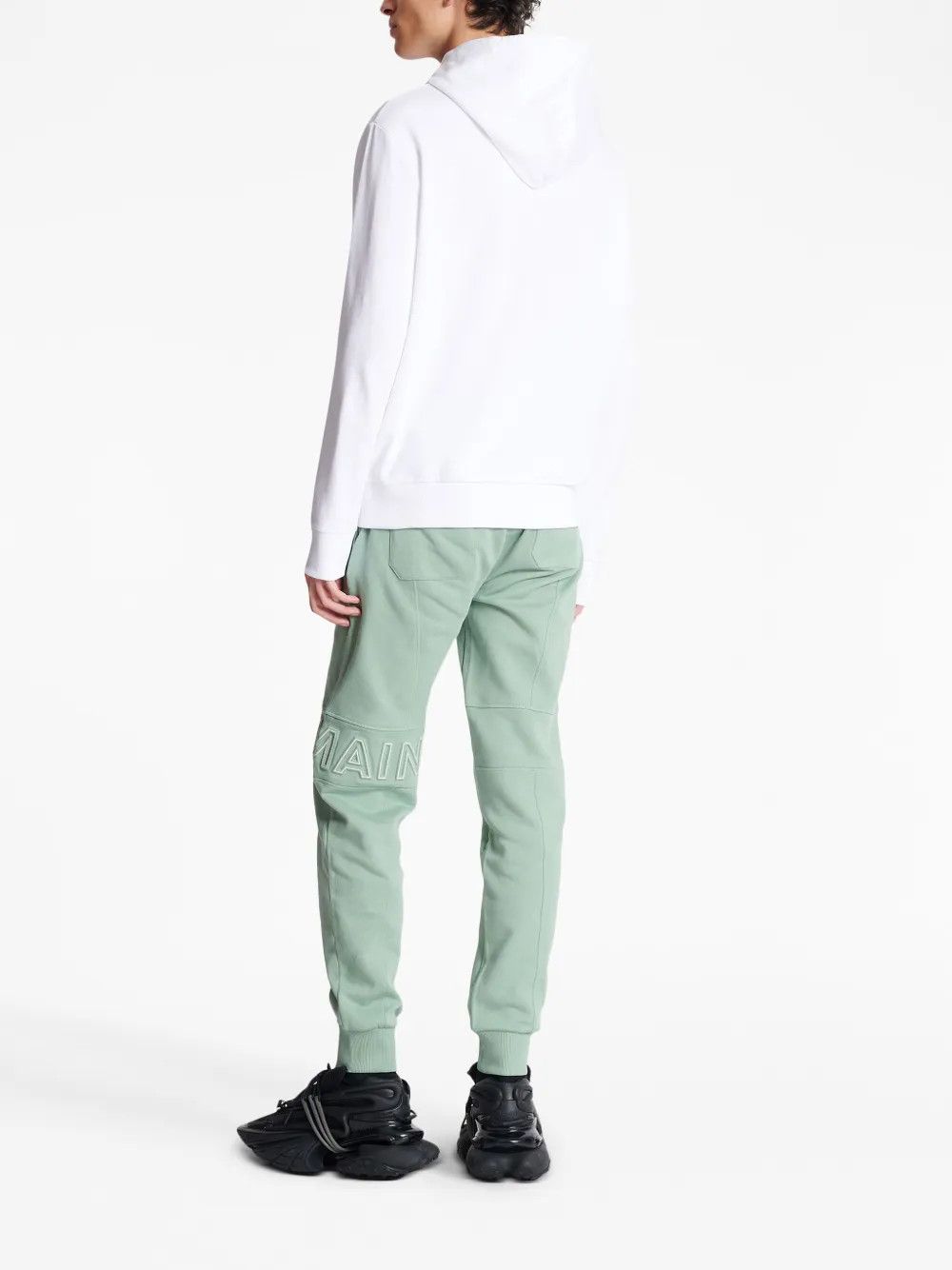 Balmain o1y0426 Logo Hoodie in White Size US XL / EU 56 / 4 - 4 Thumbnail