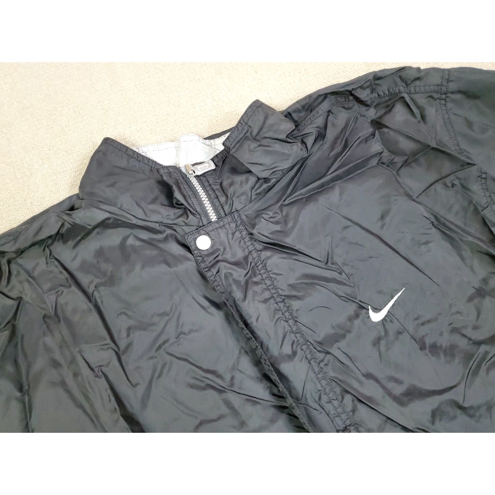 Nike VINTAGE Nike Jacket Mens 2XL Black Windbreaker Coat Lined Full Zip Logo 90s Size US XXL / EU 58 / 5 - 2 Thumbnail