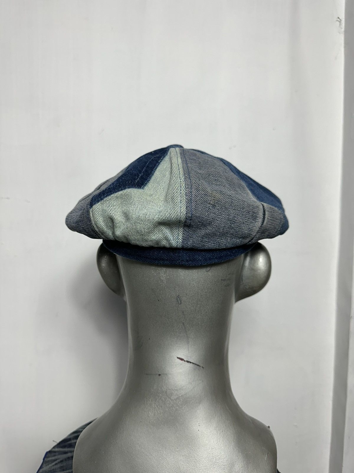 Art Comes First Custom Made Denim patchwork Newsboy hats Size ONE SIZE - 8 Thumbnail
