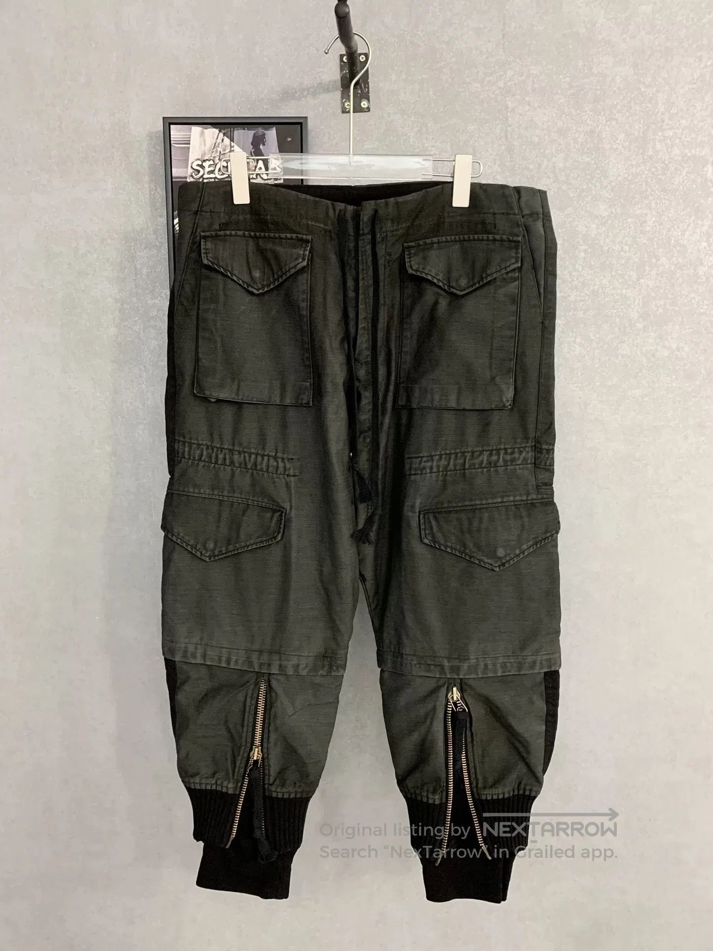 Greg Lauren Vintage Cargo Pants in Green.