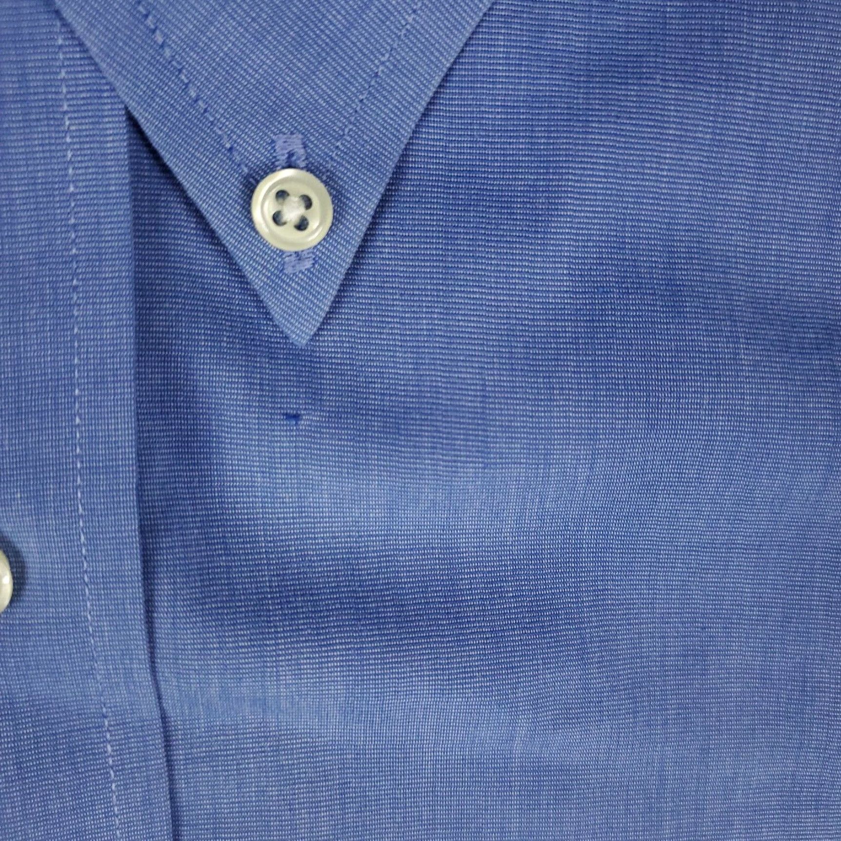 Brooks Brothers VINTAGE Brooks Brothers Dress Shirt Mens Size 16 Blue Short Sleeve Collared Button-Down Casual Business Formal Size 42R - 3 Thumbnail
