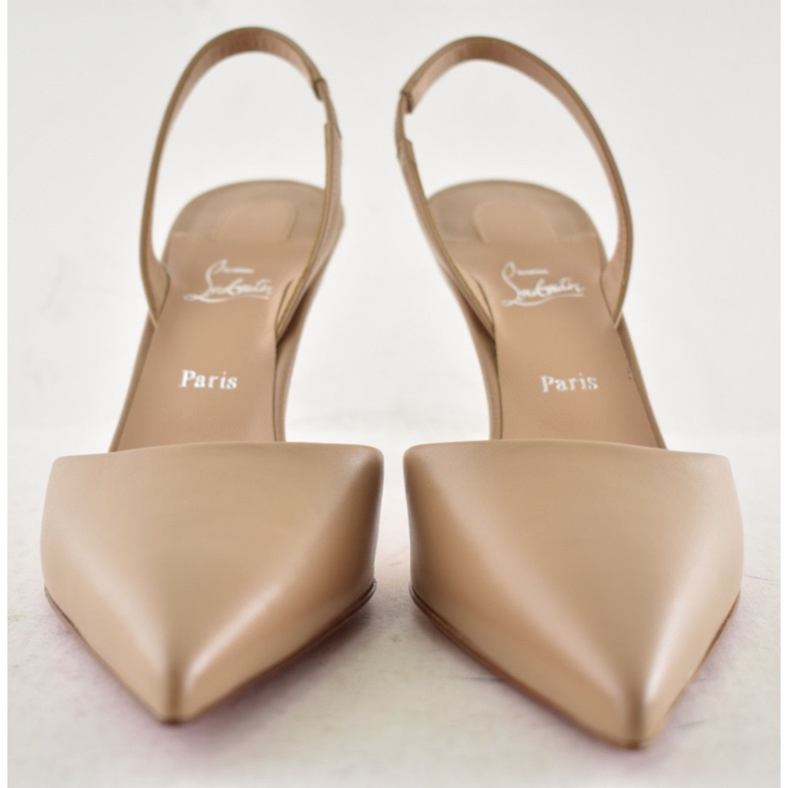Christian Louboutin Christian Louboutin Apostropha Sling 80 Nude Slingback Pump Size US 6.5 / IT 36.5 - 8 Thumbnail
