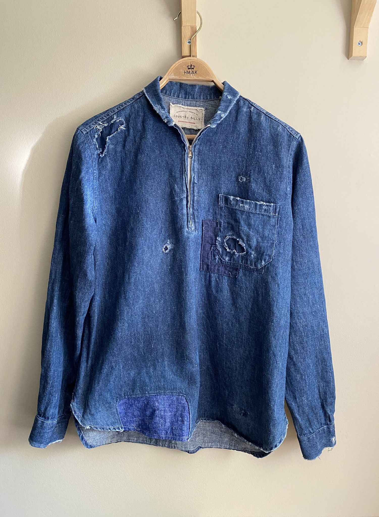 Our Legacy Distressed Half Zip - Japanese Hemp/Cotton Size US S / EU 44-46 / 1 - 21 Thumbnail