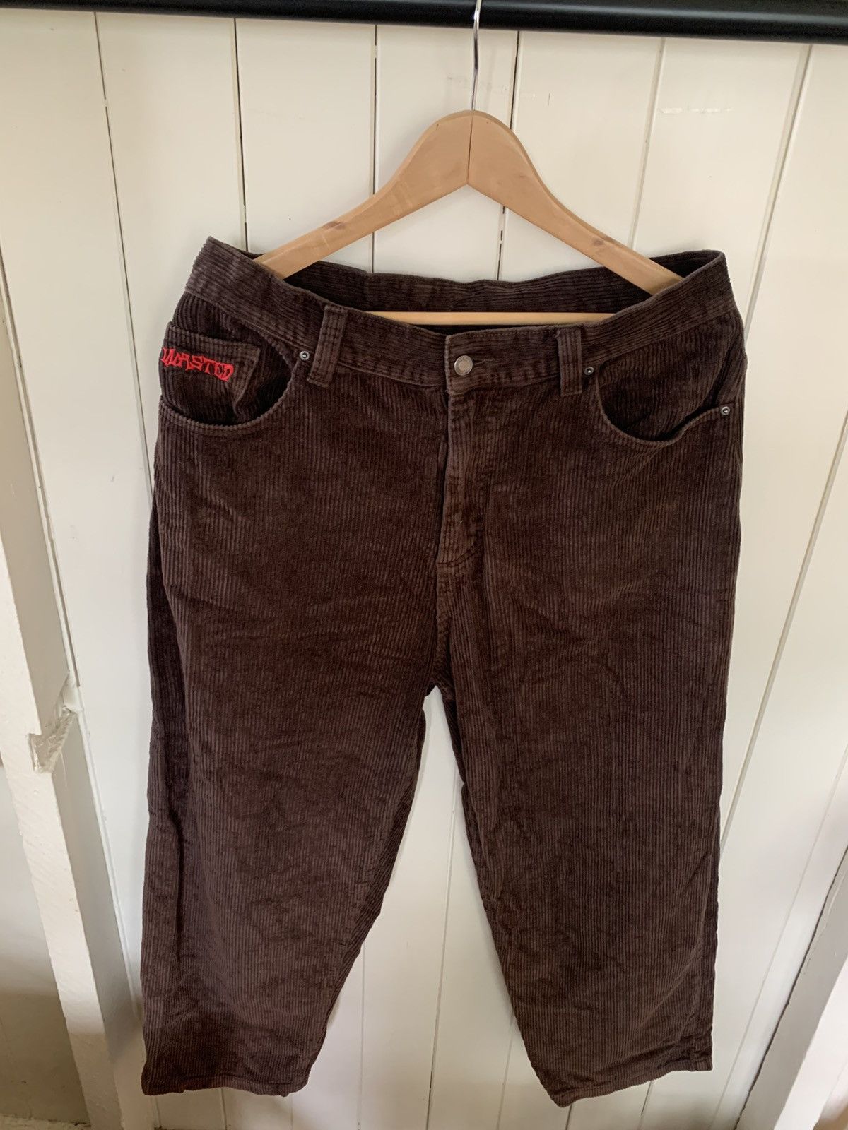 Wasted Paris Brown corduroy pants by french 🇫🇷brand (wasted paris) Size US 32 / EU 48 - 2 Thumbnail