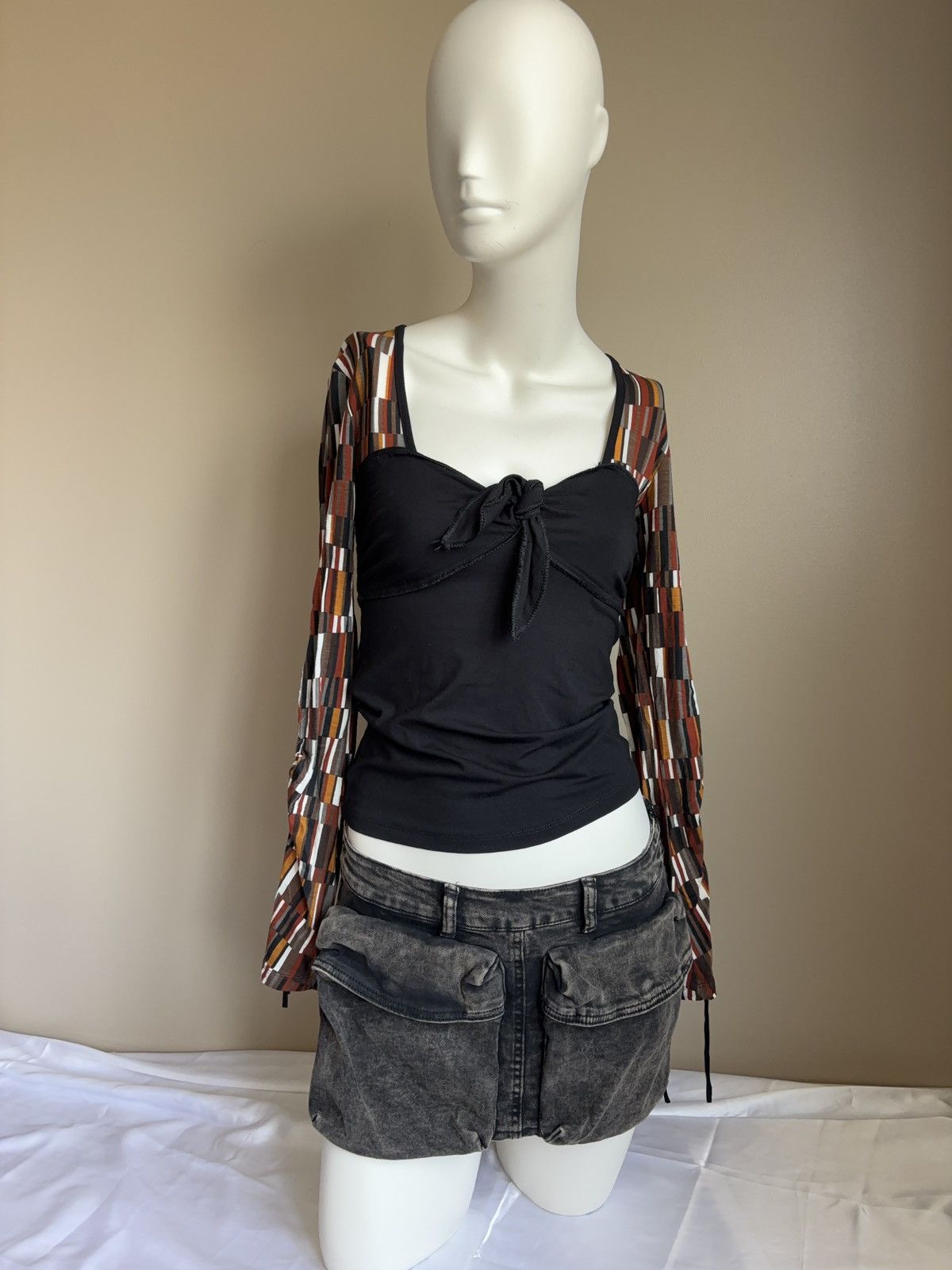 Vintage French NEW blouse long sleeve top coquette style vintage Size S / US 4 / IT 40 - 1 Thumbnail