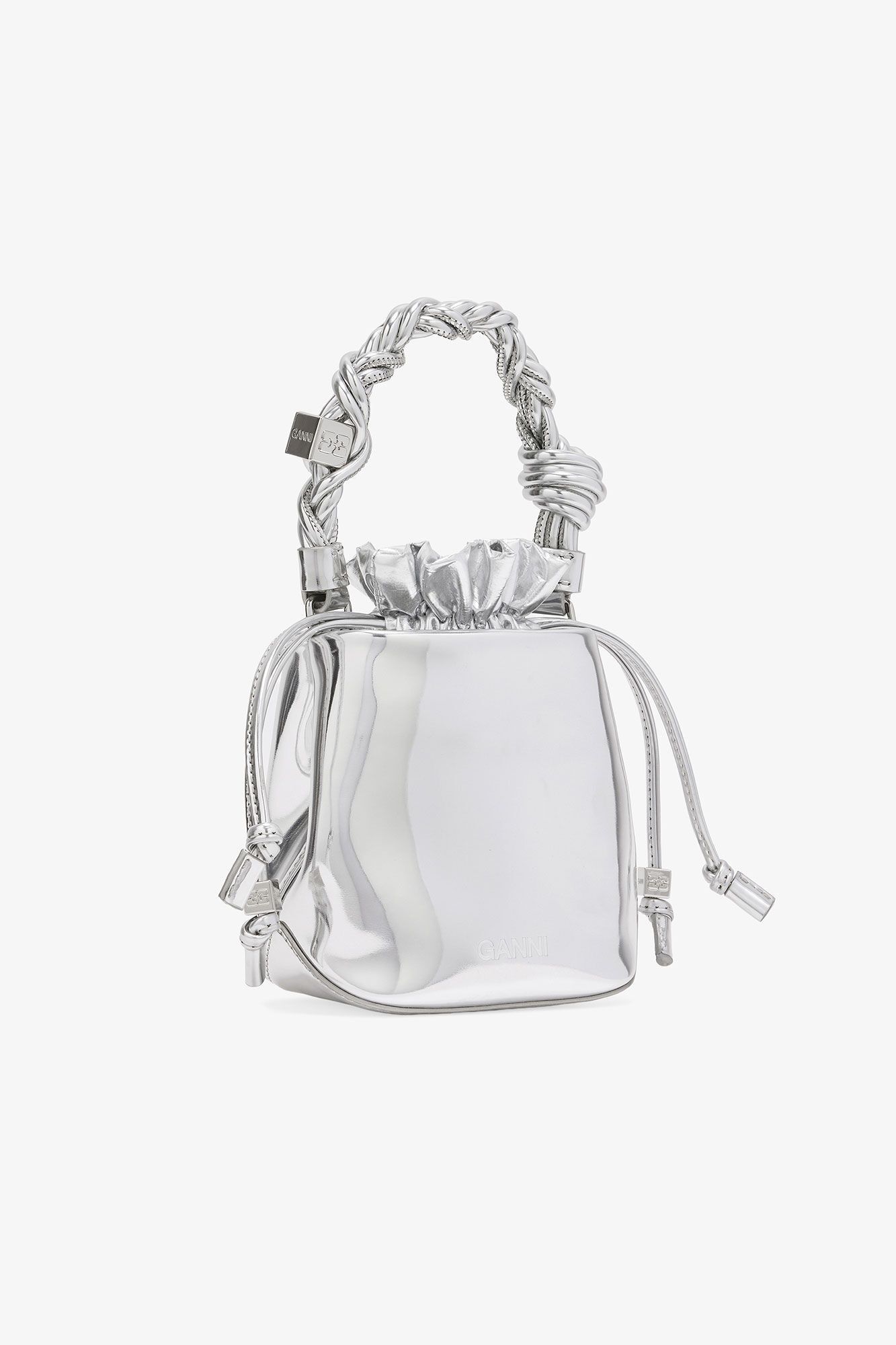 Ganni os11x0326 Size: OS / Mini Bou Bucket Bag in Silver Size ONE SIZE - 2 Thumbnail