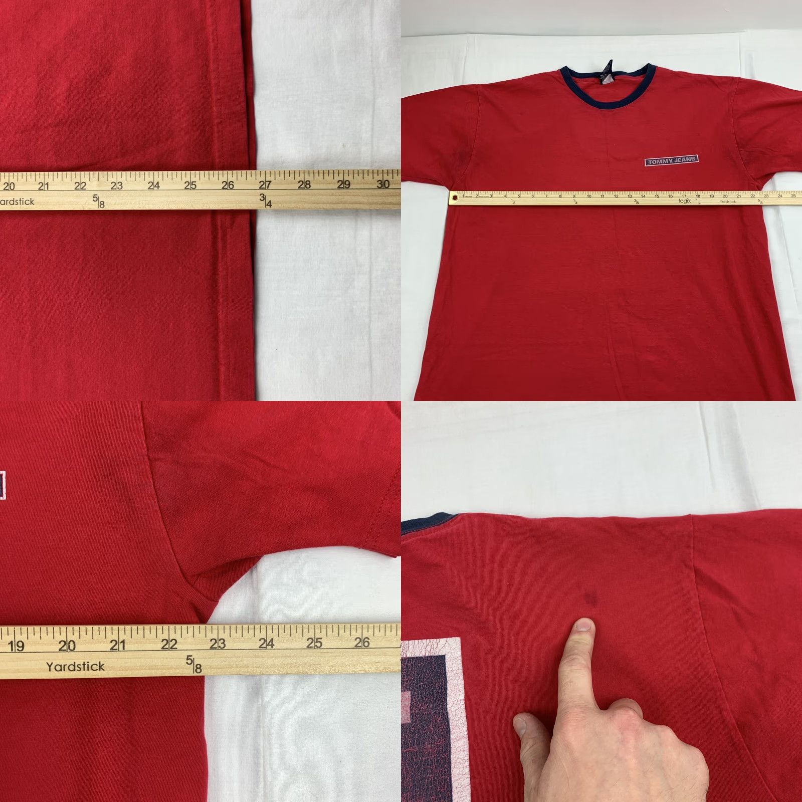 Tommy Hilfiger VINTAGE Tommy Hilfiger Tommy Jeans T-Shirt Adult L Red 90s Y2K Mens Tee Size US L / EU 52-54 / 3 - 8 Thumbnail