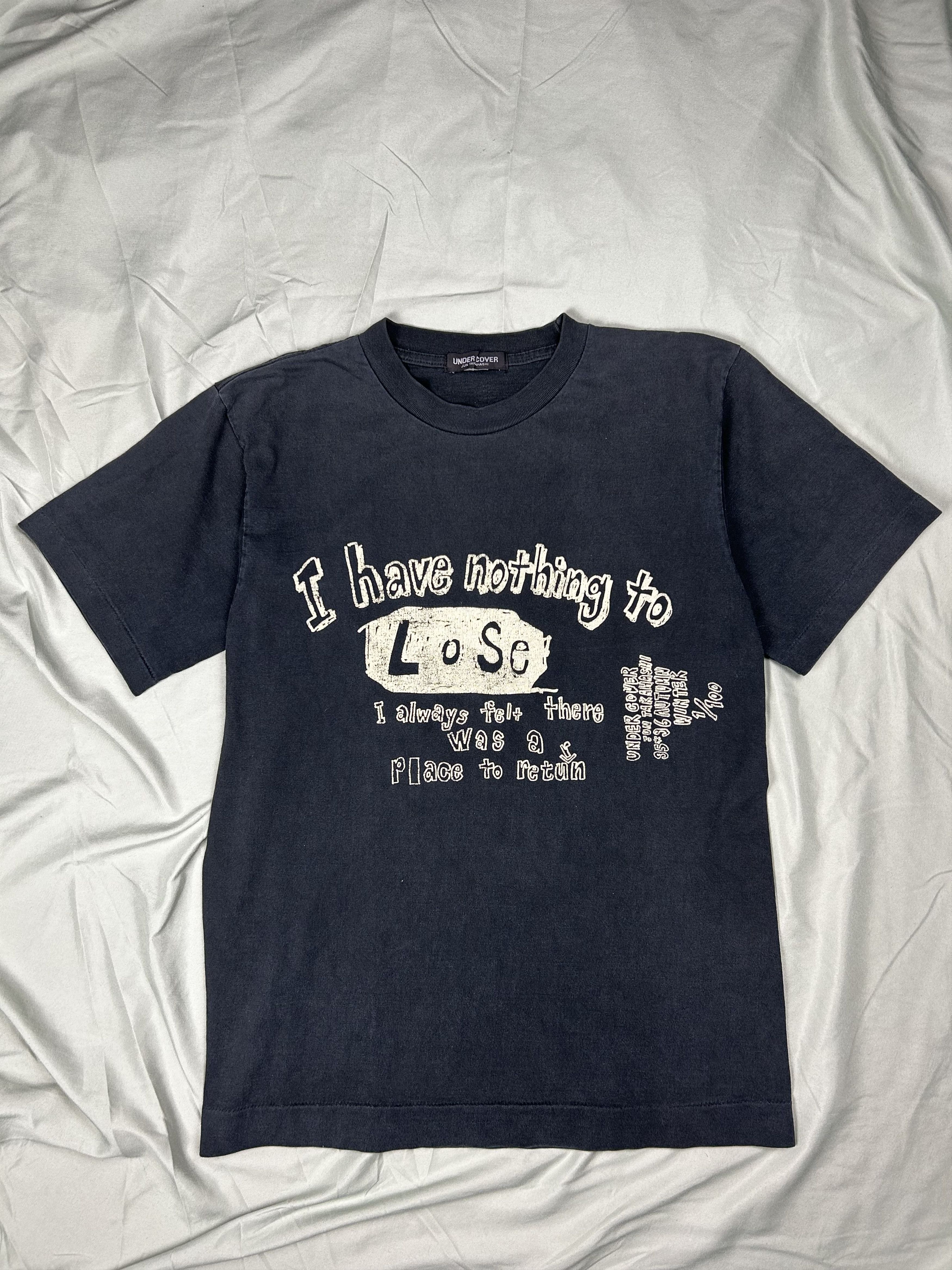 image of Undercover Poem Tee Aw95 in Black, Men's (Size Medium)