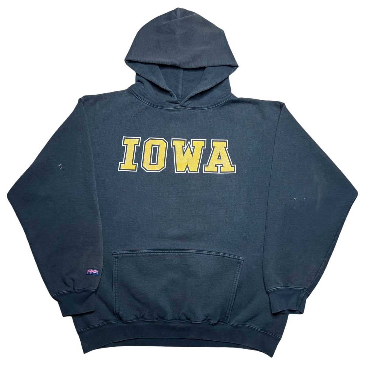 Jansport × NCAA × Vintage 1990s NCAA Iowa Hawkeyes Spell Out Pullover Jansport Hoodie Size US XL / EU 56 / 4 - 1 Thumbnail