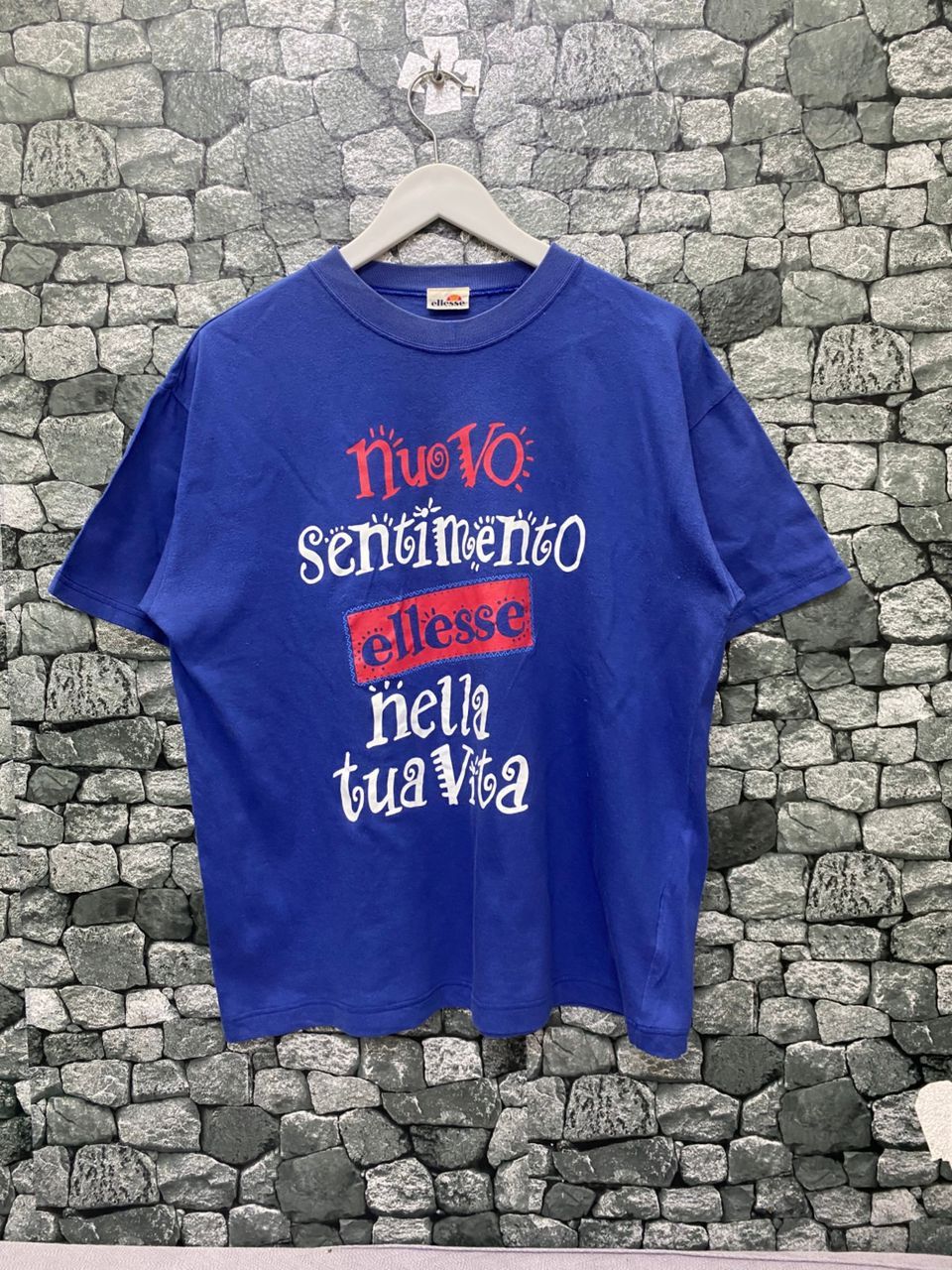 Ellesse Vintage 90s Ellesse Nuovo Sentiment Tshirt Size L / US 10 / IT 46 - 1 Thumbnail