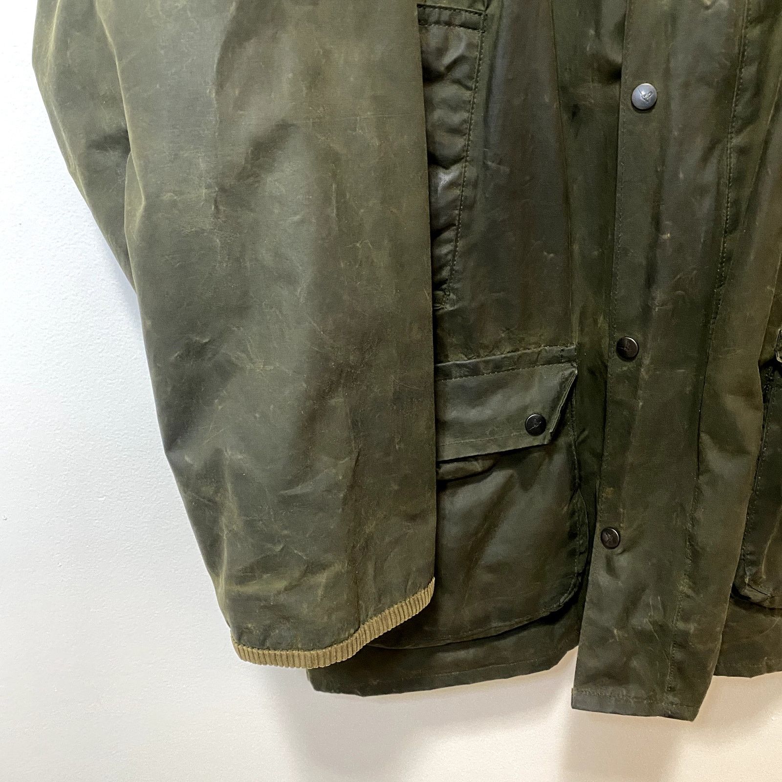 Vintage Vintage Wax Jacket Olive Green Flannel Lined Coat Size US XL / EU 56 / 4 - 10 Thumbnail