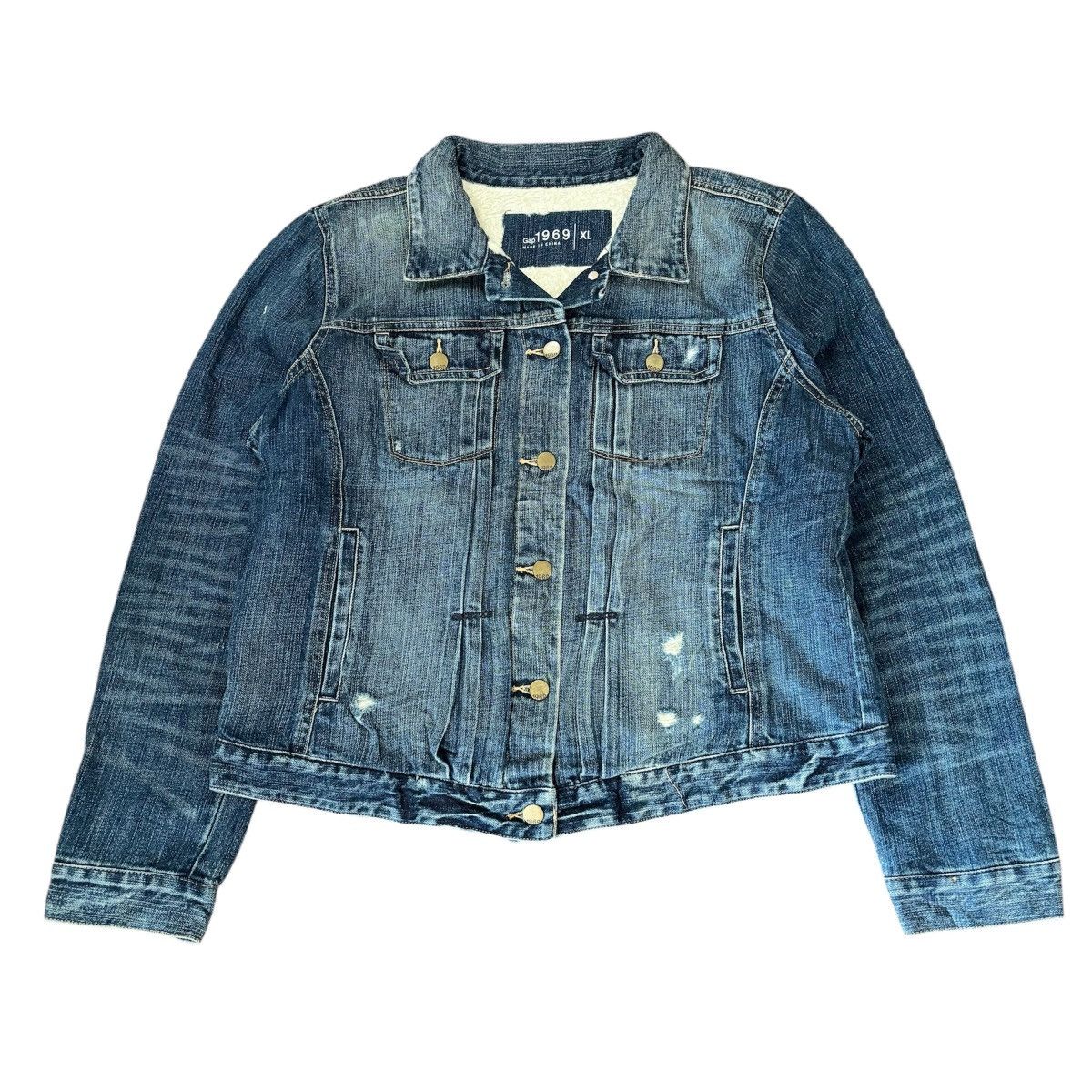 Gap GAP Distressed Trucker Jeans Jacket Size US XL / EU 56 / 4 - 1 Thumbnail