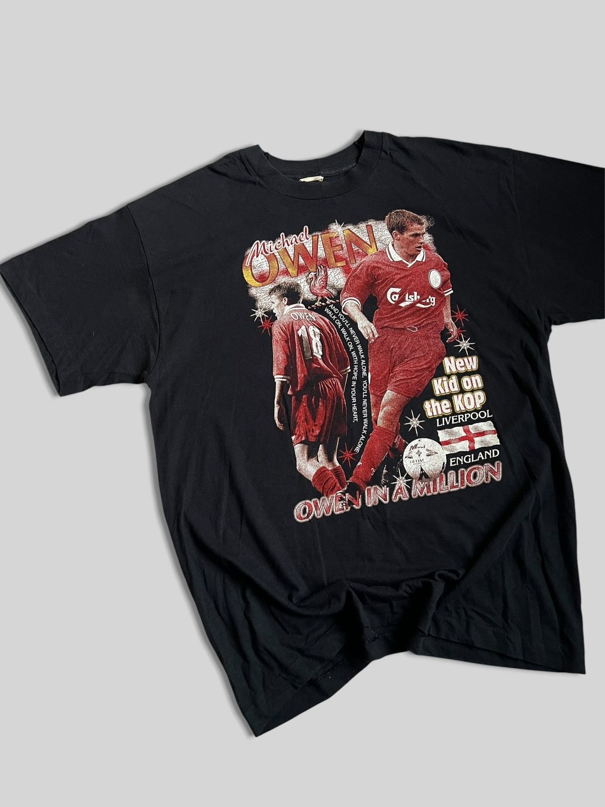 Vintage 90s Vintage Liverpool England Tee Michael Owen Soccer Size US XL / EU 56 / 4 - 4 Thumbnail