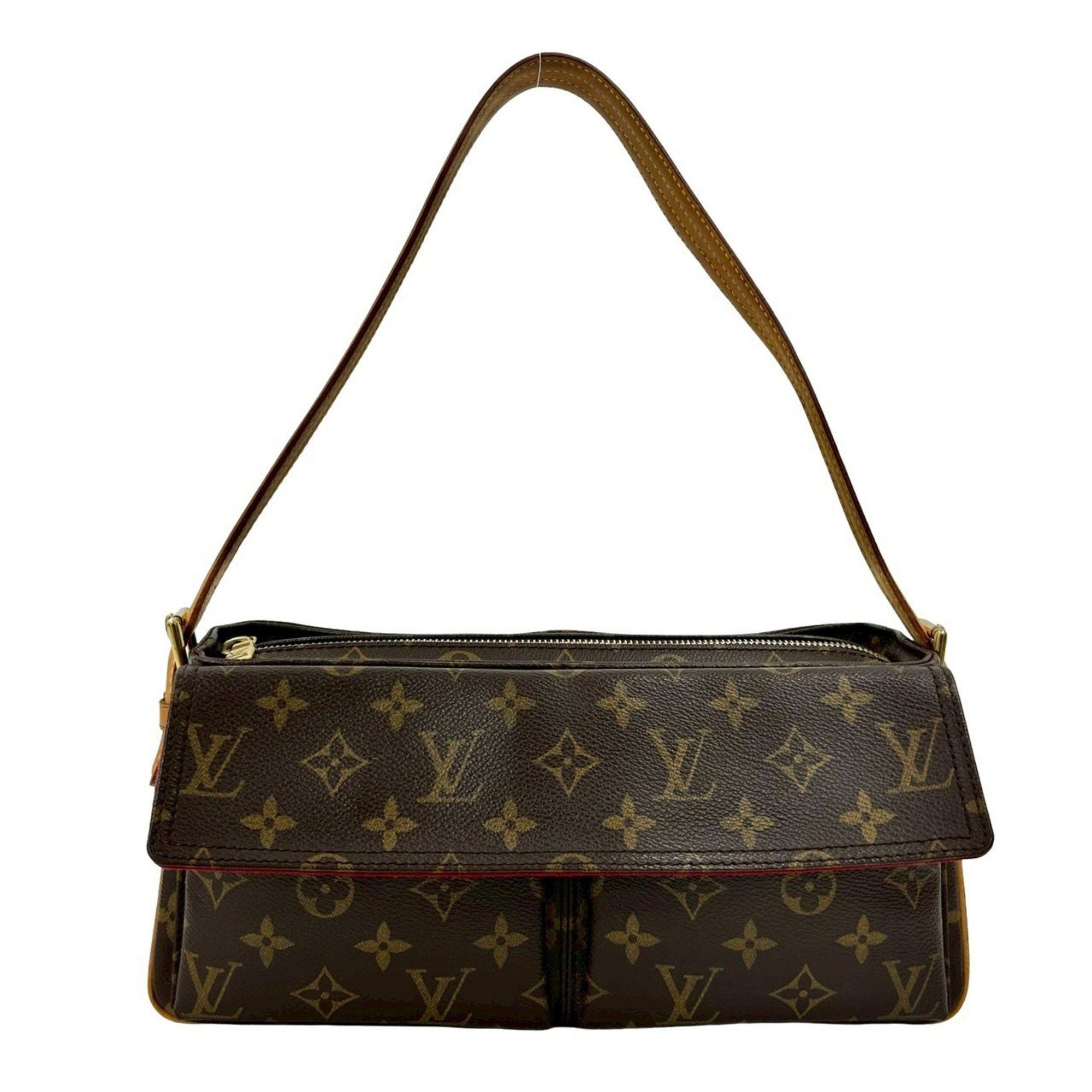 LOUIS VUITTON Viva Cite MM Monogram Leather Semi-One Shoulder Bag/Mini Tote Bag Brown 91193