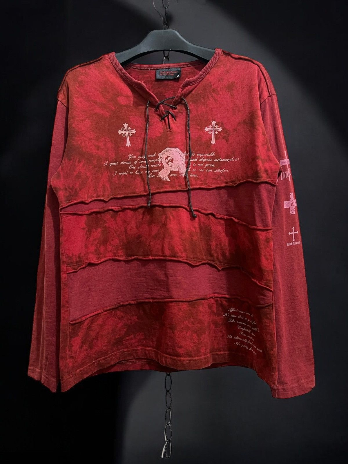 If Six Was Nine Japanese red blood poem long slevee tee Size US M / EU 48-50 / 2 - 1 Thumbnail
