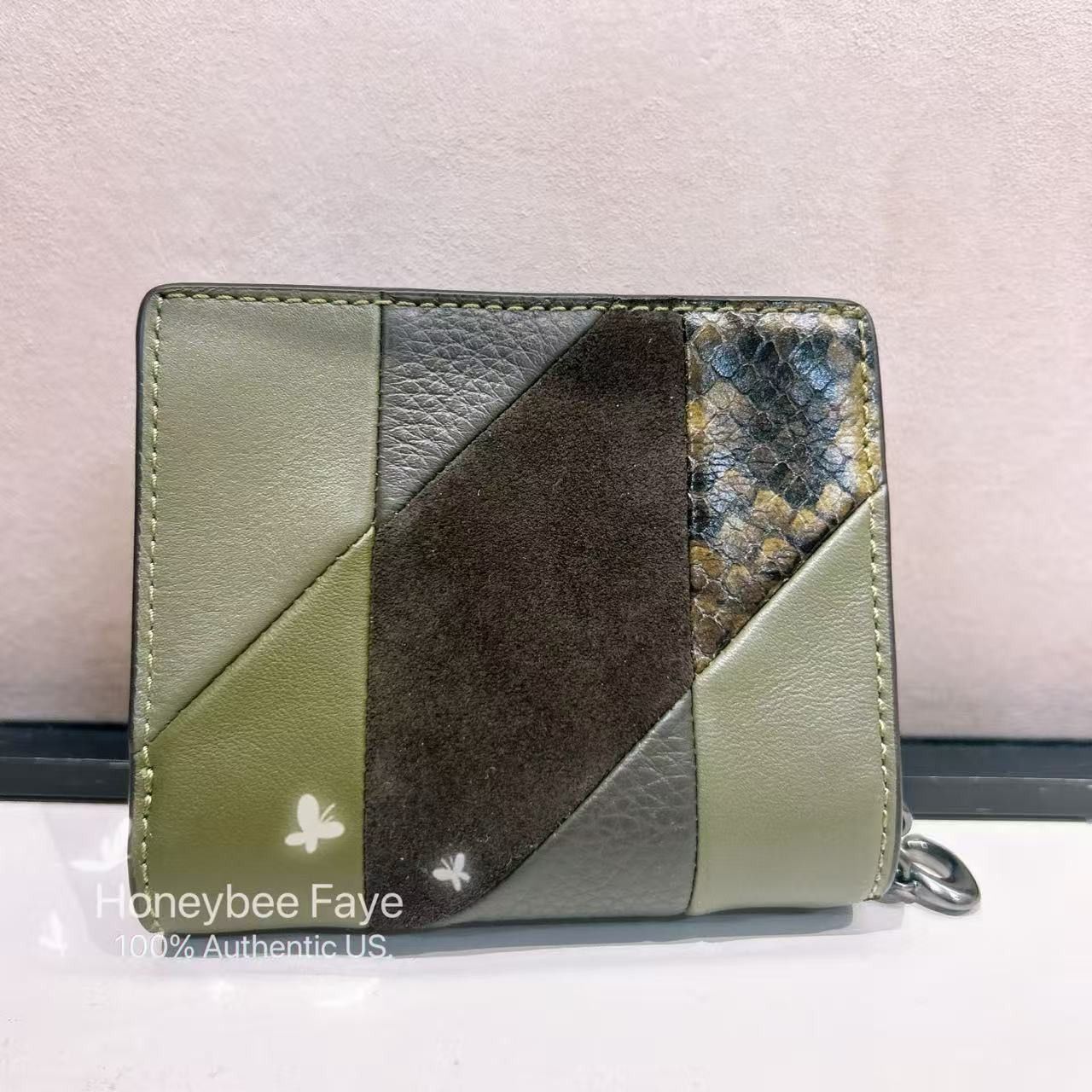 Coach Snap Wallet With Patchwork And Snake Print CCL77 Size ONE SIZE - 2 Thumbnail