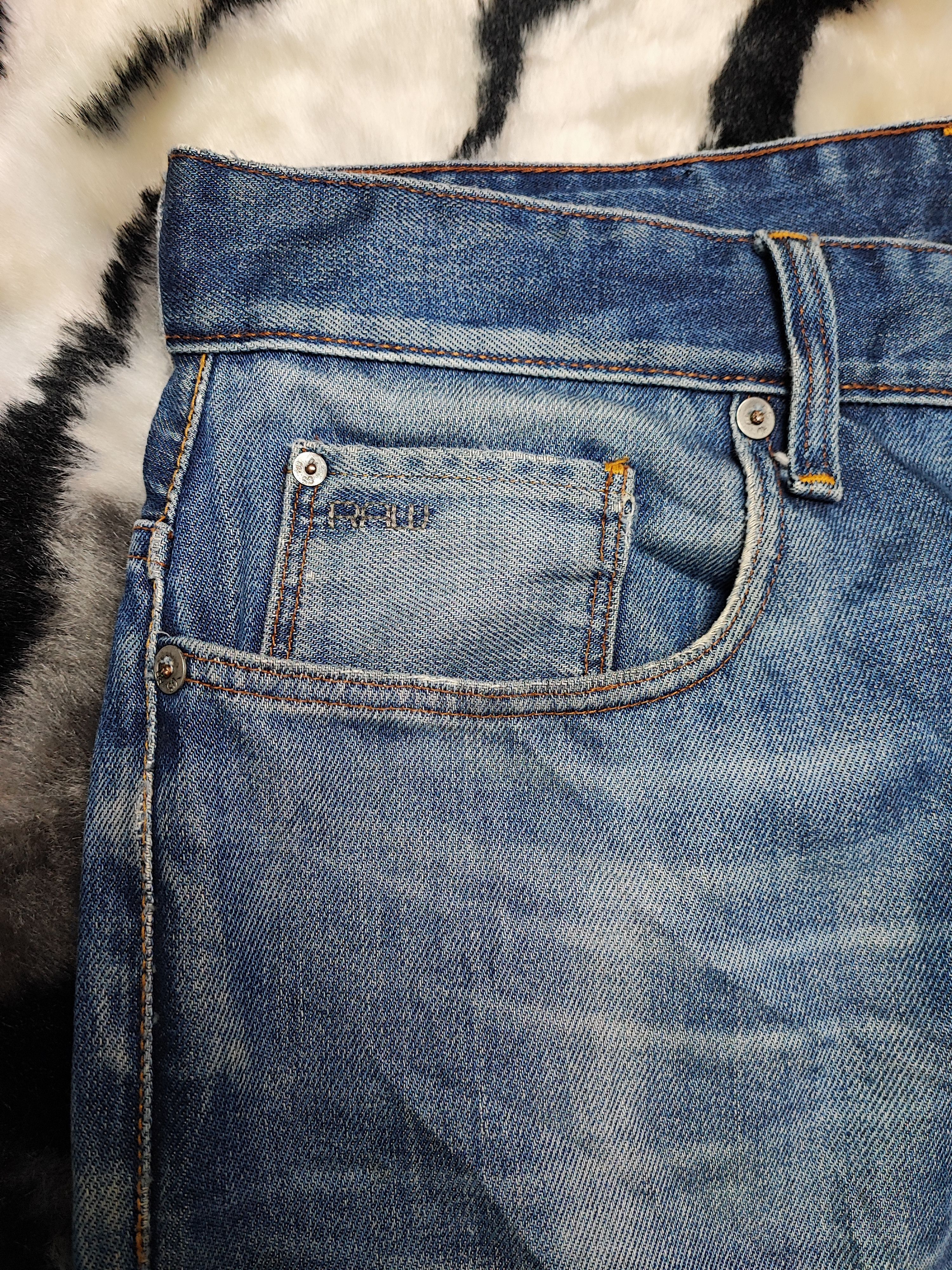 G-Star G Star Raw Jean Distress Stone Wash Size US 31 - 7 Thumbnail