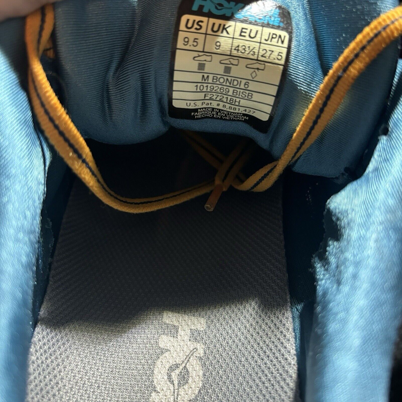 Hoka Size 9.5 - Hoka One One Bondi 6 Iris Storm Blue Size US 9.5 / EU 42-43 - 8 Thumbnail